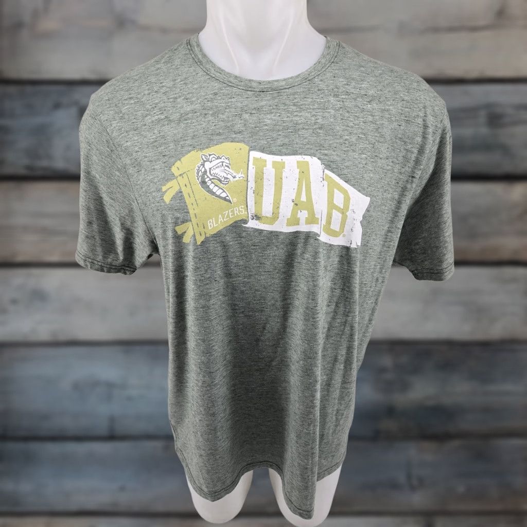 Vintage UAB Blazers T Shirt XL Green League 91 Mens Short Sleeve Size US XL / EU 56 / 4 - 1 Thumbnail