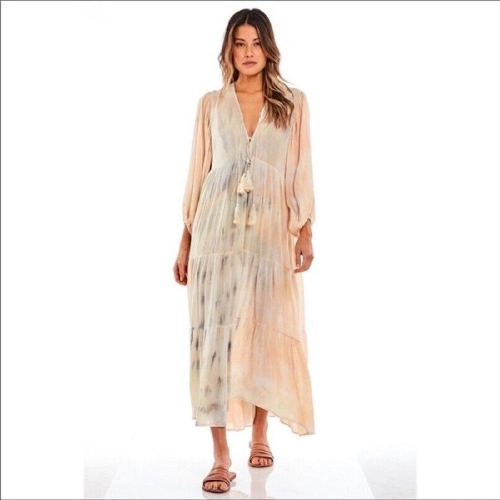 Young Fabulous & Broke Young Fabulous & Broke Dawn Maxi Dress – Buttercup Tie Dye Size S / US 4 / IT 40 - 1 Thumbnail