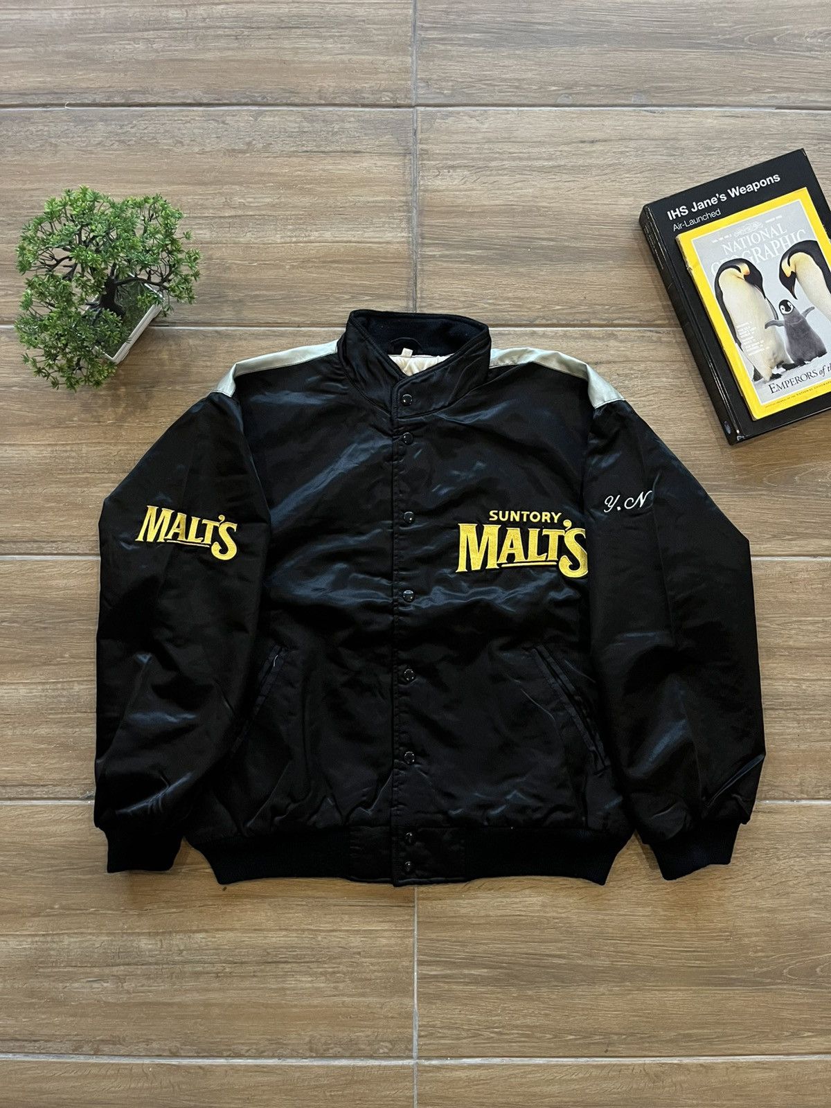Japanese Brand × Vintage Vtg Suntory Malts Baseball Jacket Size US L / EU 52-54 / 3 - 2 Thumbnail