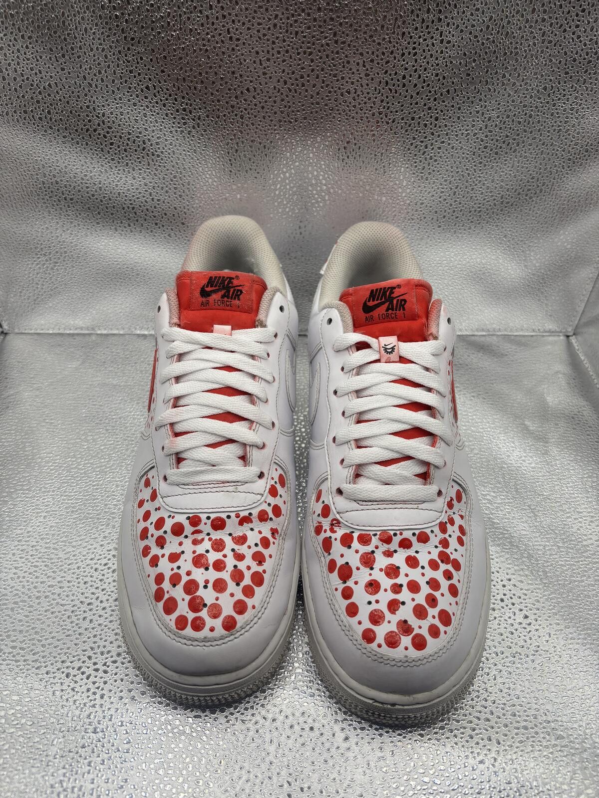 Nike Air Force 1 low triple white flyease (custom painted) Size US 10 / EU 43 - 2 Thumbnail