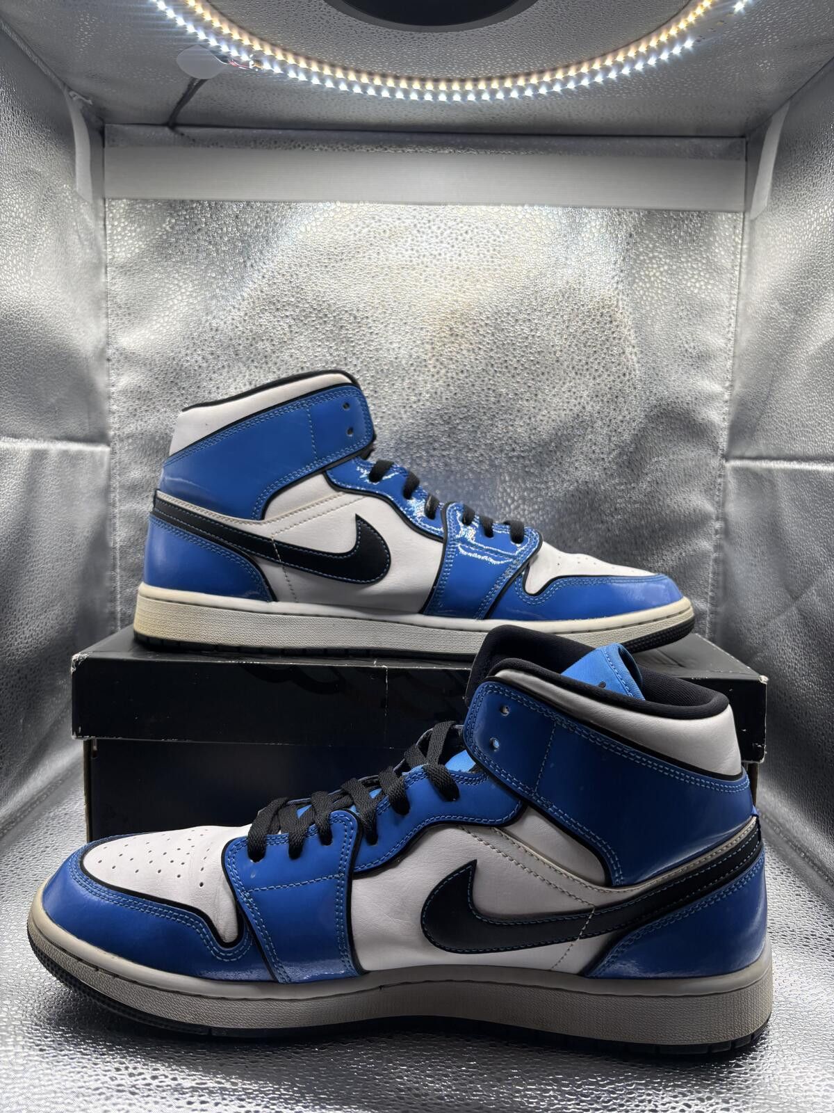 Jordan Brand Air Jordan 1 mid signal blue Size US 13 / EU 46 - 5 Thumbnail