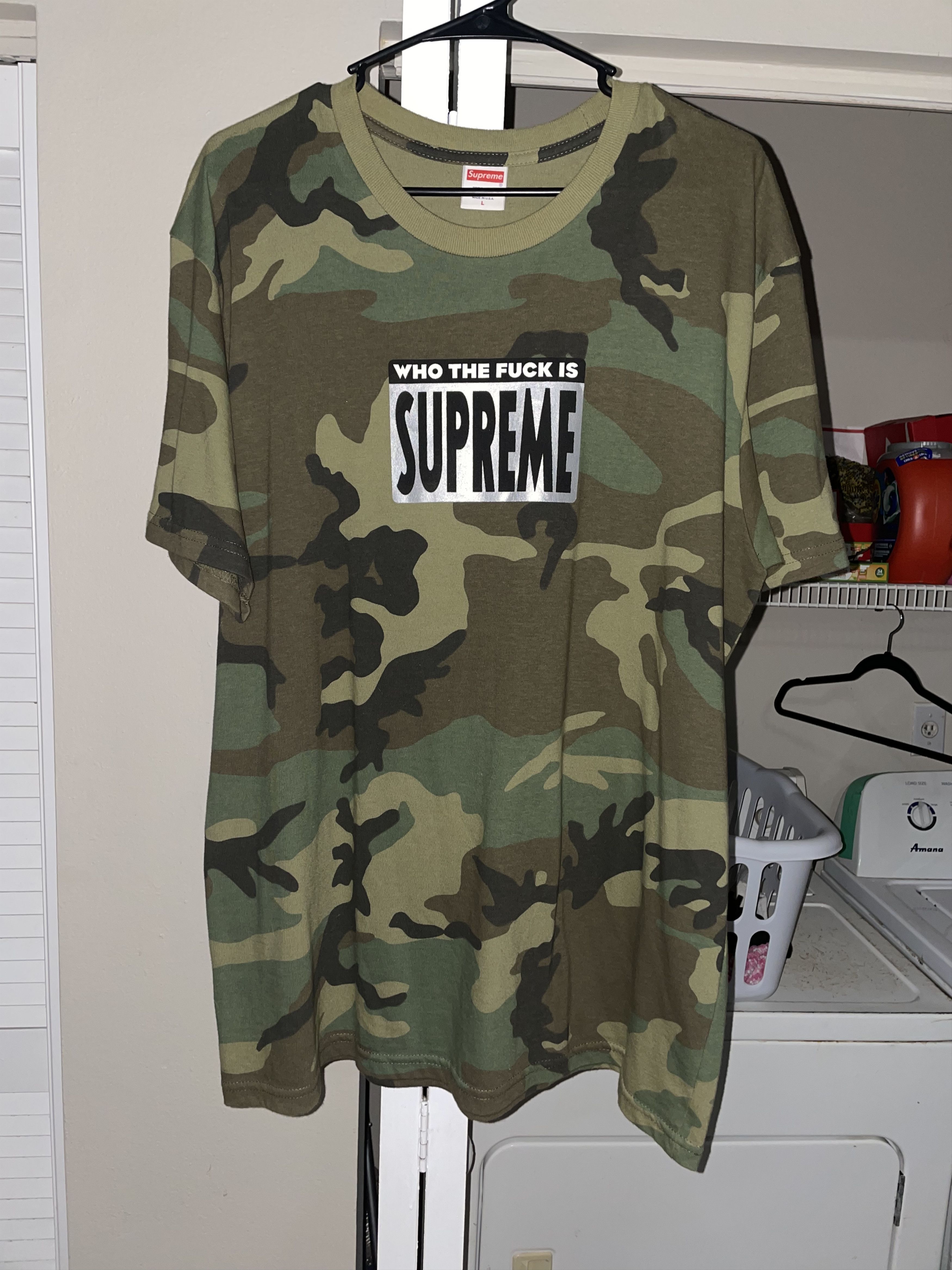 Supreme Supreme Who The-F@!$ is Supreme Camo Tee size L SS19 NEW Size US L / EU 52-54 / 3 - 1 Thumbnail