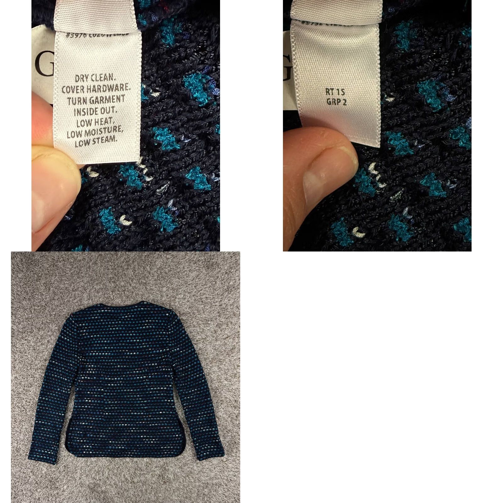 St. John St. John Textured Knit Zip Front Jacket Sweater Size 6 Made USA Women Crewneck Full Zip Blue Knit Fall Winter Spring Regular Shirt/Hoodie? Size M / US 6-8 / IT 42-44 - 9 Thumbnail