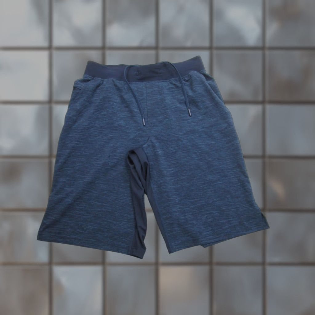 Lululemon Lululemon Shorts Mens Medium Blue Athletic Stretch Zip Pocket Drawstring Size US 31 - 1 Thumbnail