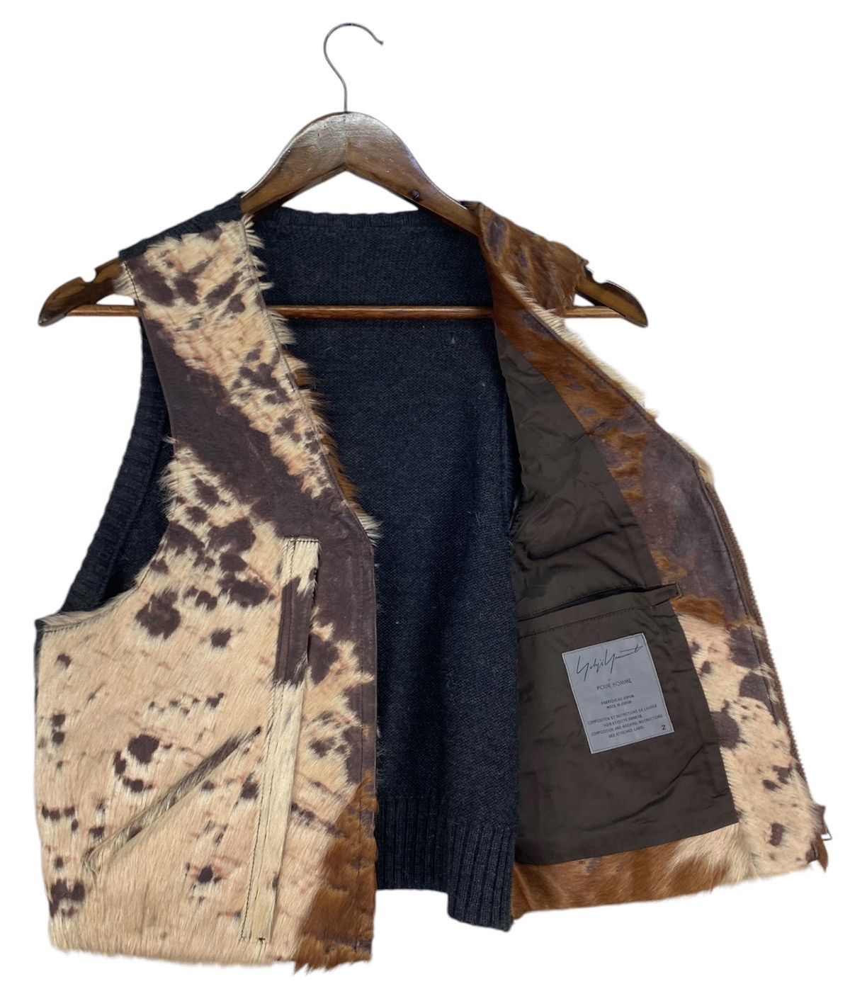 Yohji Yamamoto 🔥GRAIL ICONIC🔥Yohji Yamamoto Pour Homme Calf Skin Fur Vest Size US M / EU 48-50 / 2 - 7 Thumbnail
