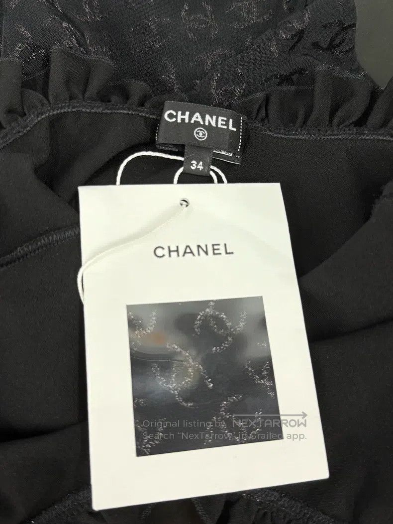 Chanel Chanel Black lace dark pattern full logo swimsuit Size 42" / US 20 - 3 Thumbnail