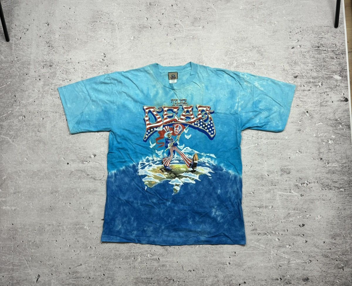 image of Band Tees x Grateful Dead Vintage Grateful Dead Liquid Blue 2004 Tie Dyed Tee, Men's (Size XL)