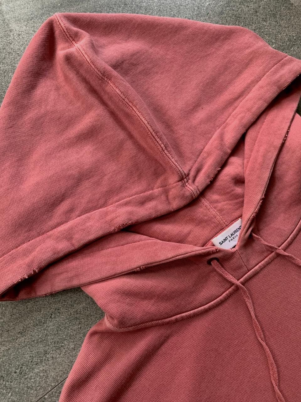 Saint Laurent Paris FREE TAX! Distressed Logo Hoodie by Hedi Slimane Size US S / EU 44-46 / 1 - 6 Thumbnail