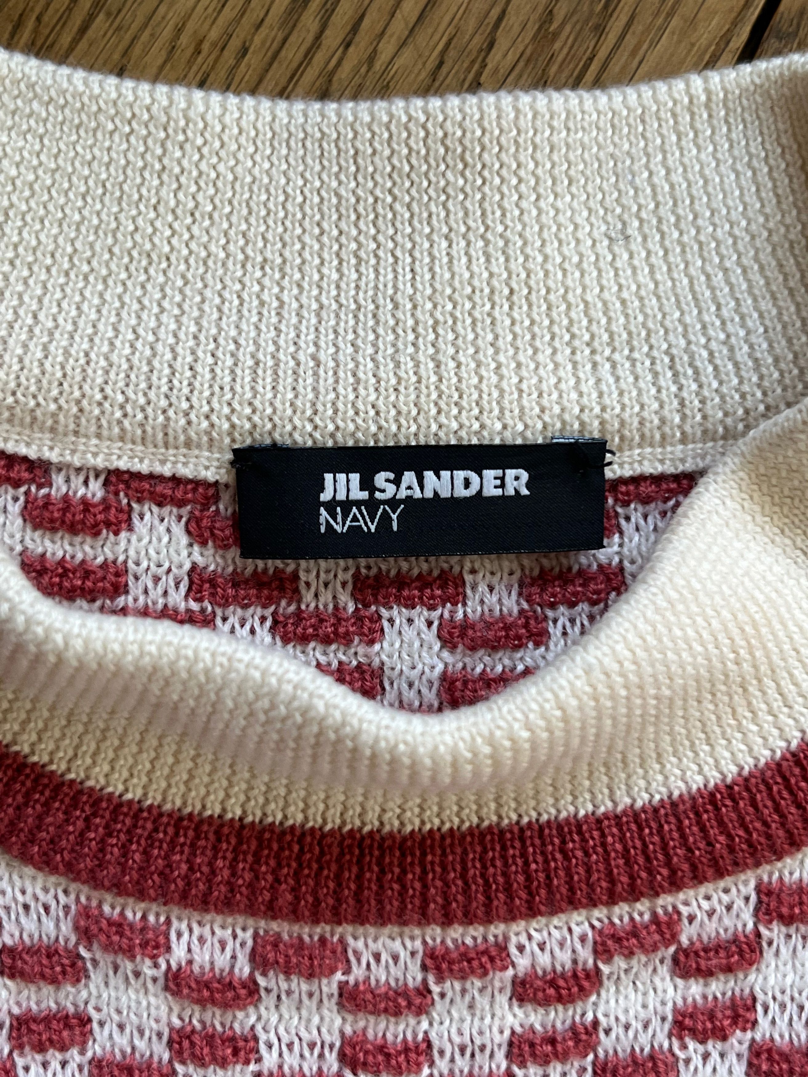 Jil Sander Jil Sander Navy White Fair Isle Crew-neck Sweater Size S / US 4 / IT 40 - 3 Thumbnail