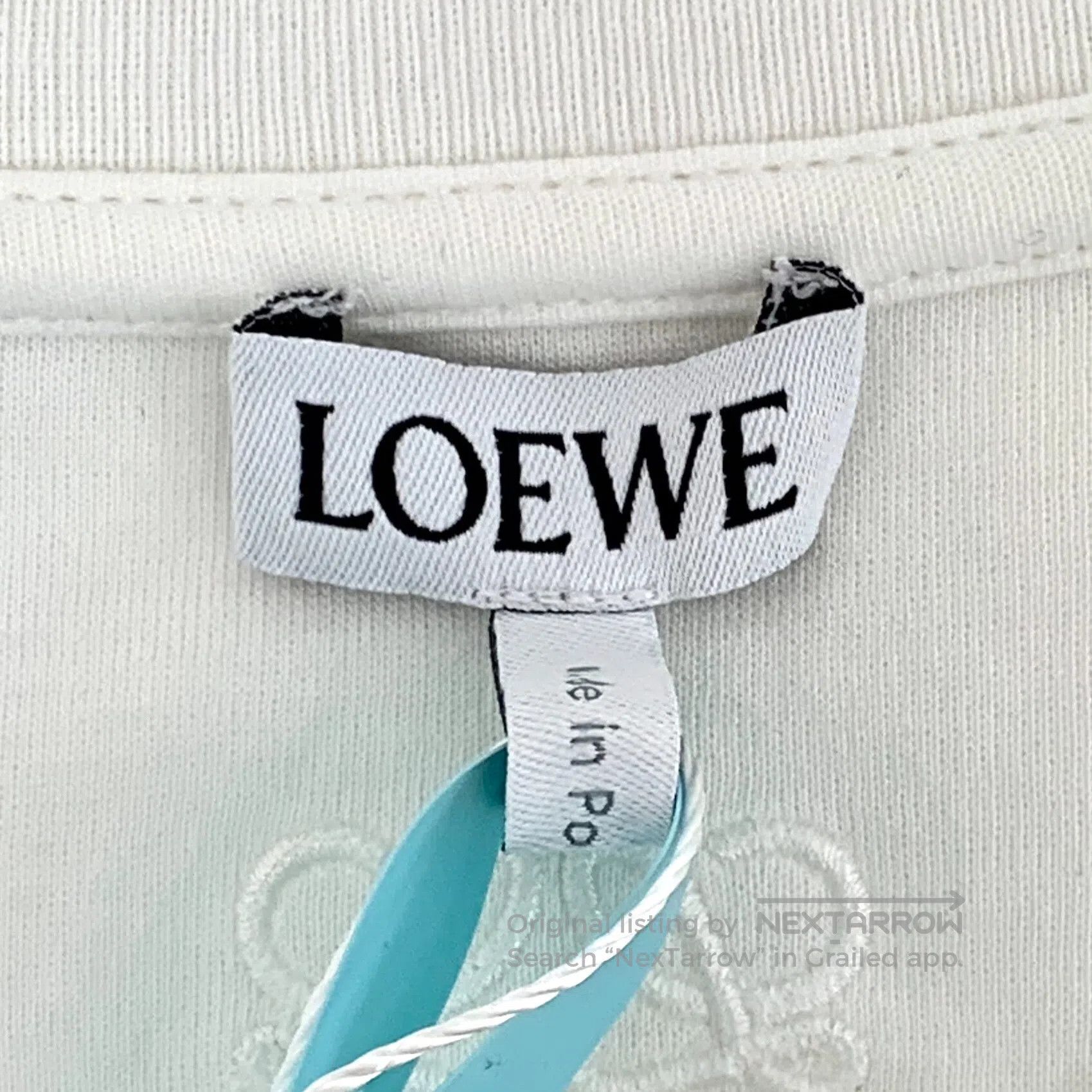 Loewe Loewe White Logo Pattern Printed Cotton Crew Neck Short Sl Size US M / EU 48-50 / 2 - 8 Thumbnail
