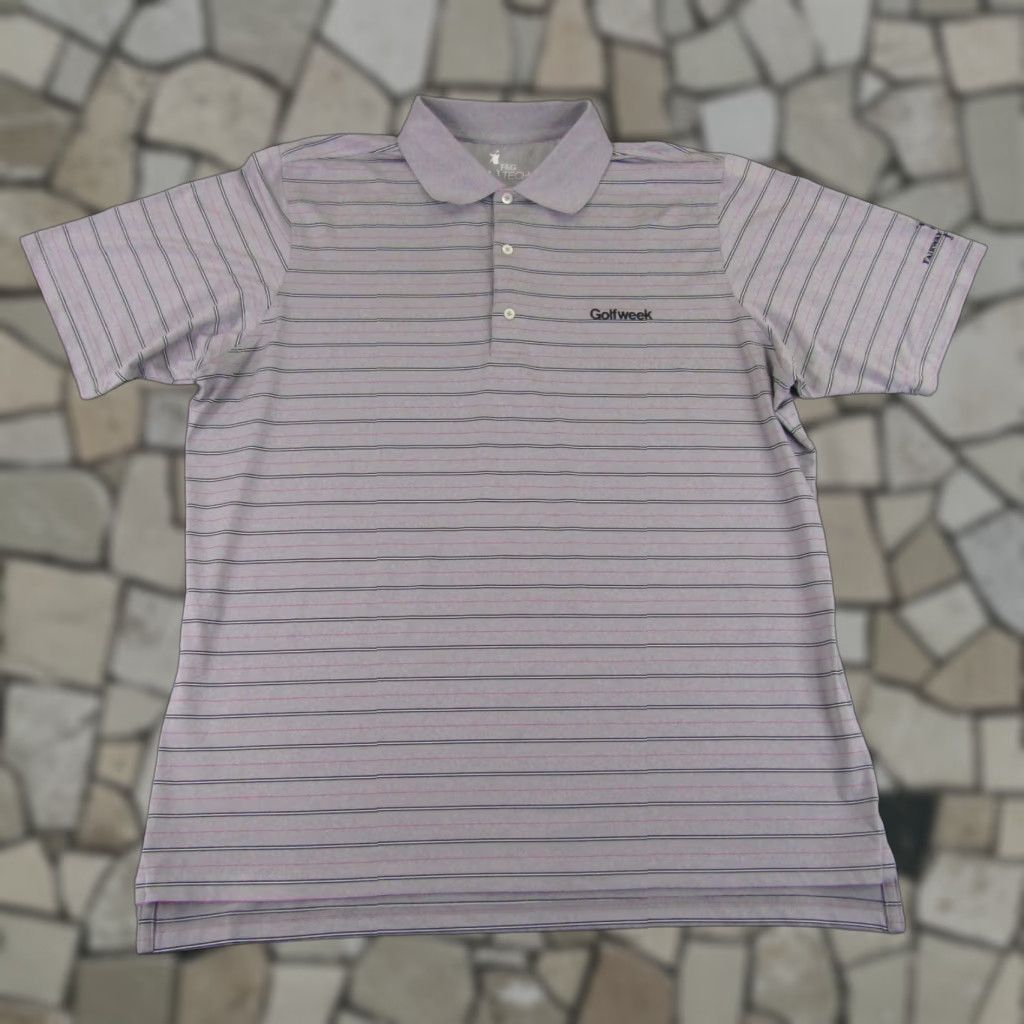 Vintage F&G Polo Shirt Mens Extra Large Gray Stripes Casual Golfweek Golfer Golf Size US XL / EU 56 / 4 - 1 Thumbnail