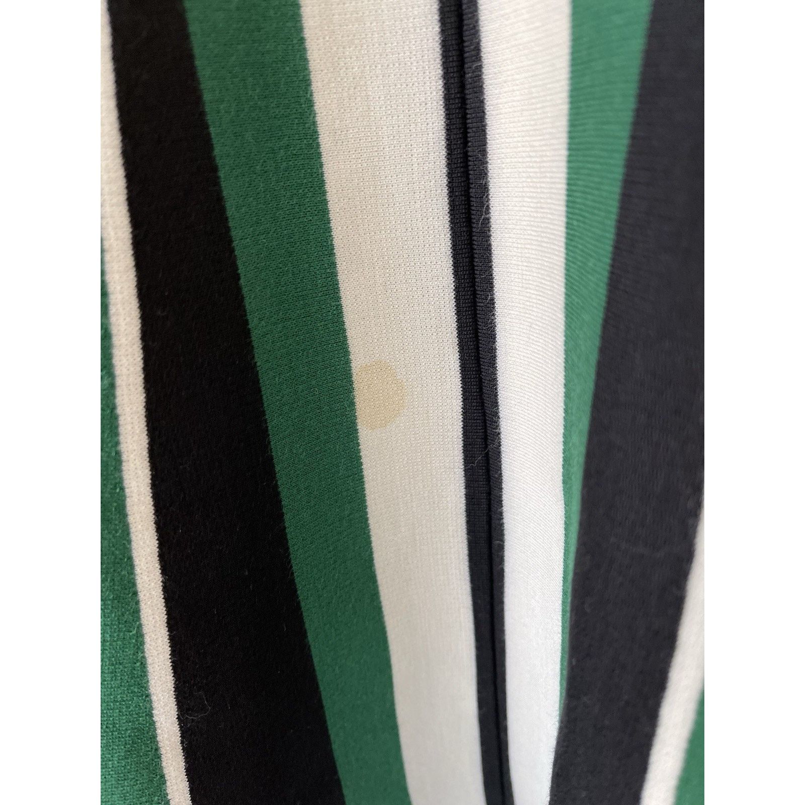 St. John ST. JOHN Black Label Green White Stripe Dress 10 Wool Blend Size L / US 10 / IT 46 - 8 Thumbnail