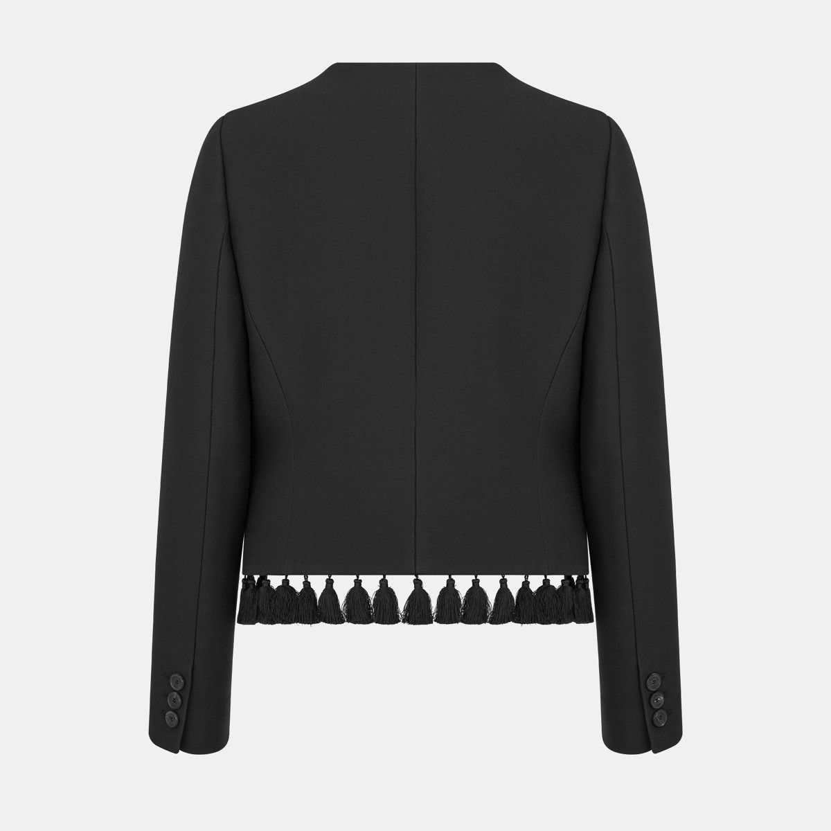Dior o1bcso1str0225 Open Jacket with Pompoms in Black Size L / US 10 / IT 46 - 2 Thumbnail