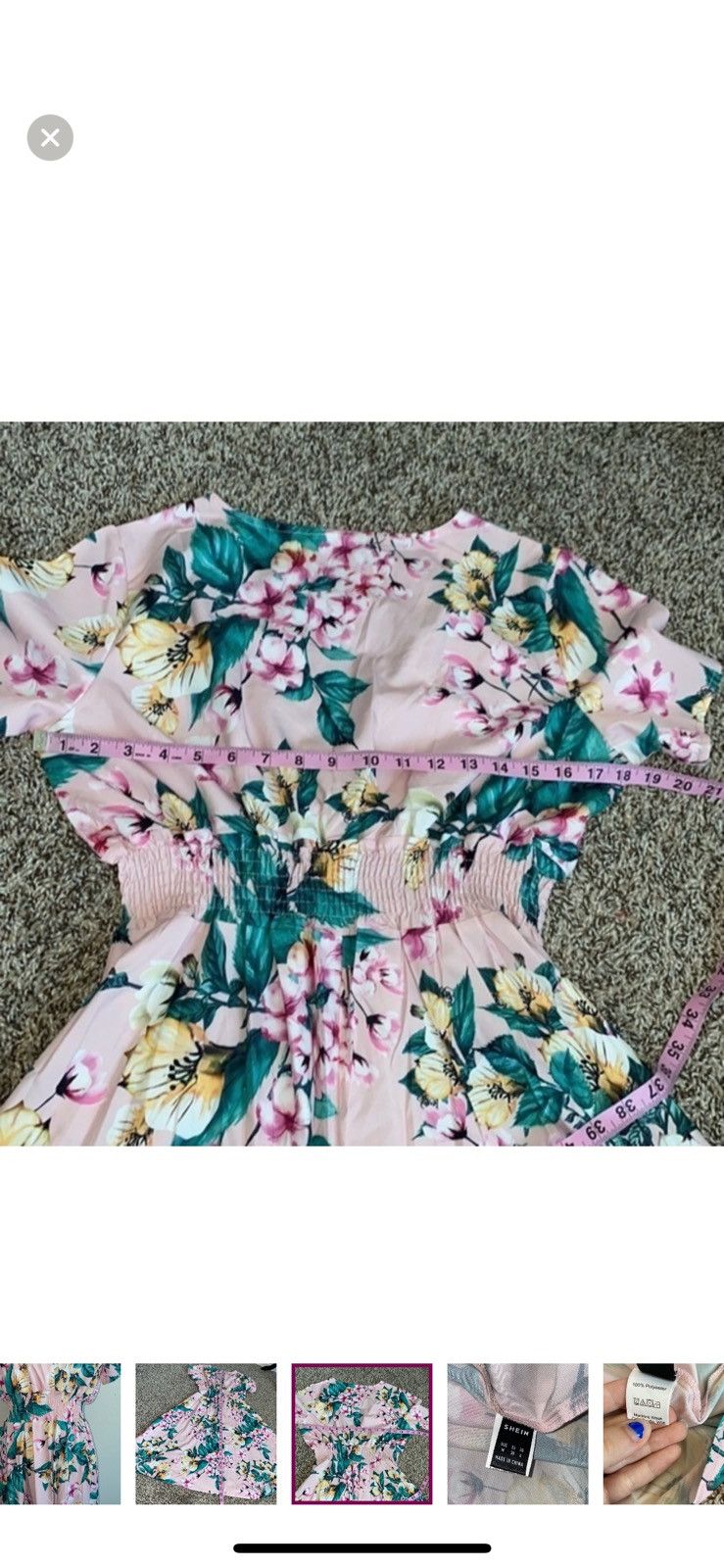 Shein Shein medium floral faux wrap midi dress Size M / US 6-8 / IT 42-44 - 4 Thumbnail