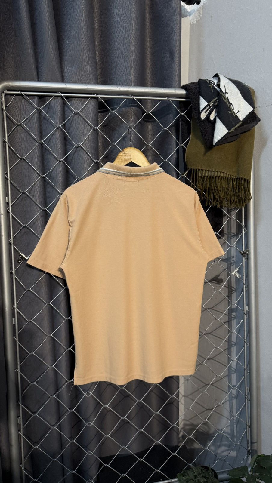 Japanese Brand LV Louis Valentino Polo Shirt Beige Peach Pique Pocket Size US M / EU 48-50 / 2 - 5 Thumbnail