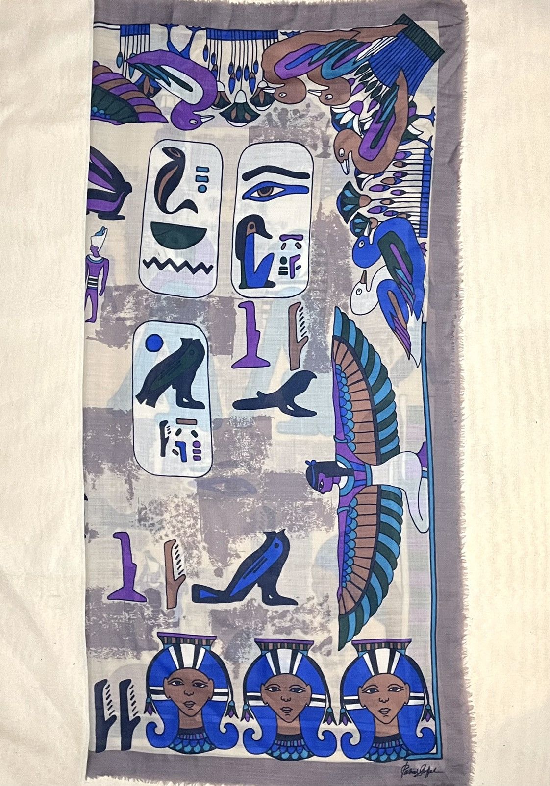 Other Patrick Stoffel Egypt style wool scarf shawl Size ONE SIZE - 8 Thumbnail