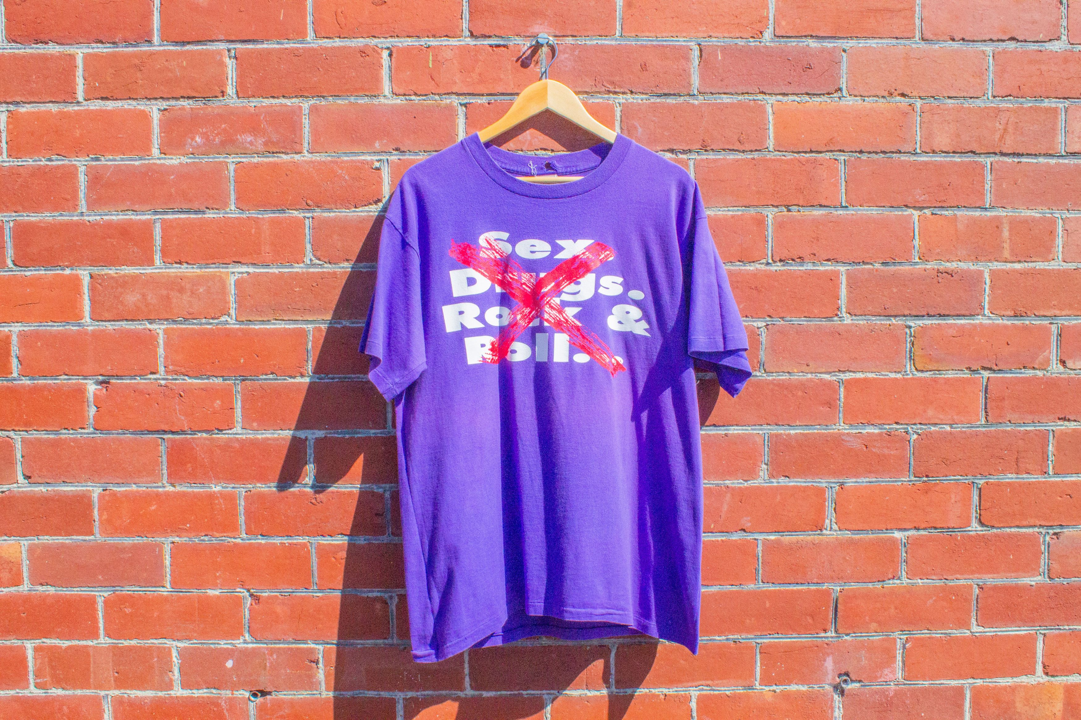 image of Early 90's Nike "basketball Is My Only Vice" in Purple, Men's (Size XL)