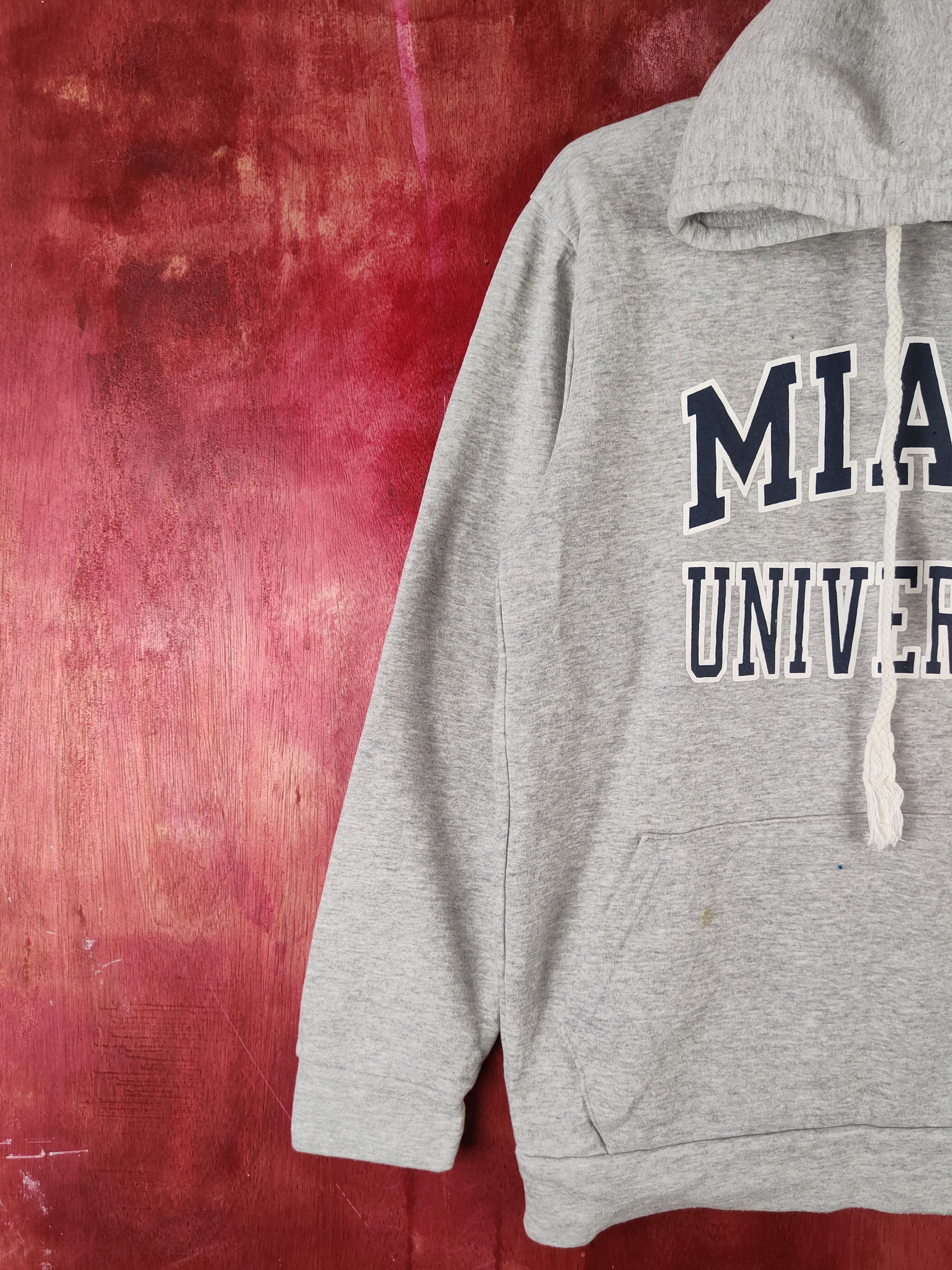 Vintage Miami University Gray Hoodie Sweatshirts #S2398 Size US M / EU 48-50 / 2 - 4 Thumbnail