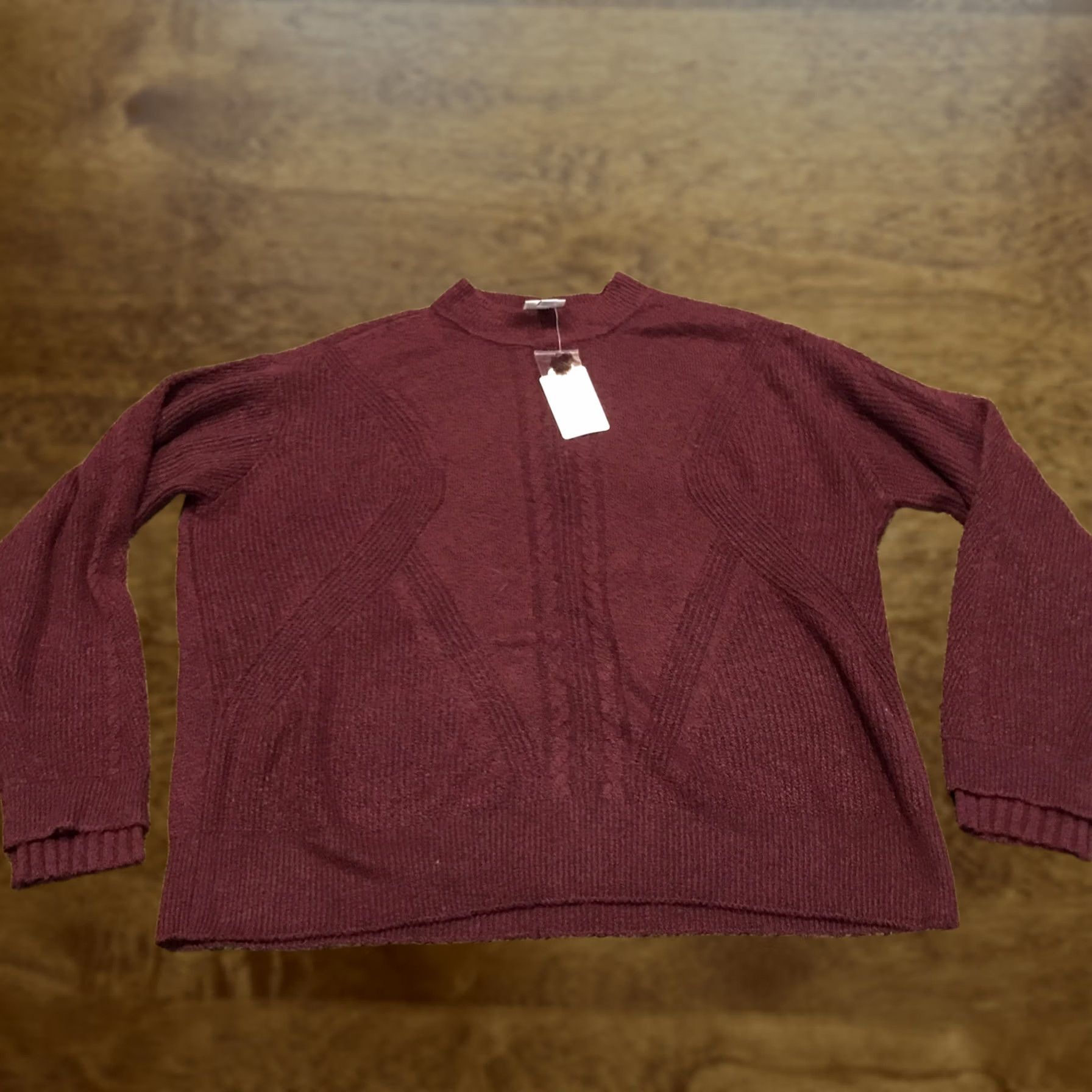 Vintage St. Johns Bay Shirt? 2XL Red Pullover Sweater Womens Knit Mock Neck Long Sleeve Polyester Blend NWT B6 Size XL / US 12-14 / IT 48-50 - 1 Thumbnail