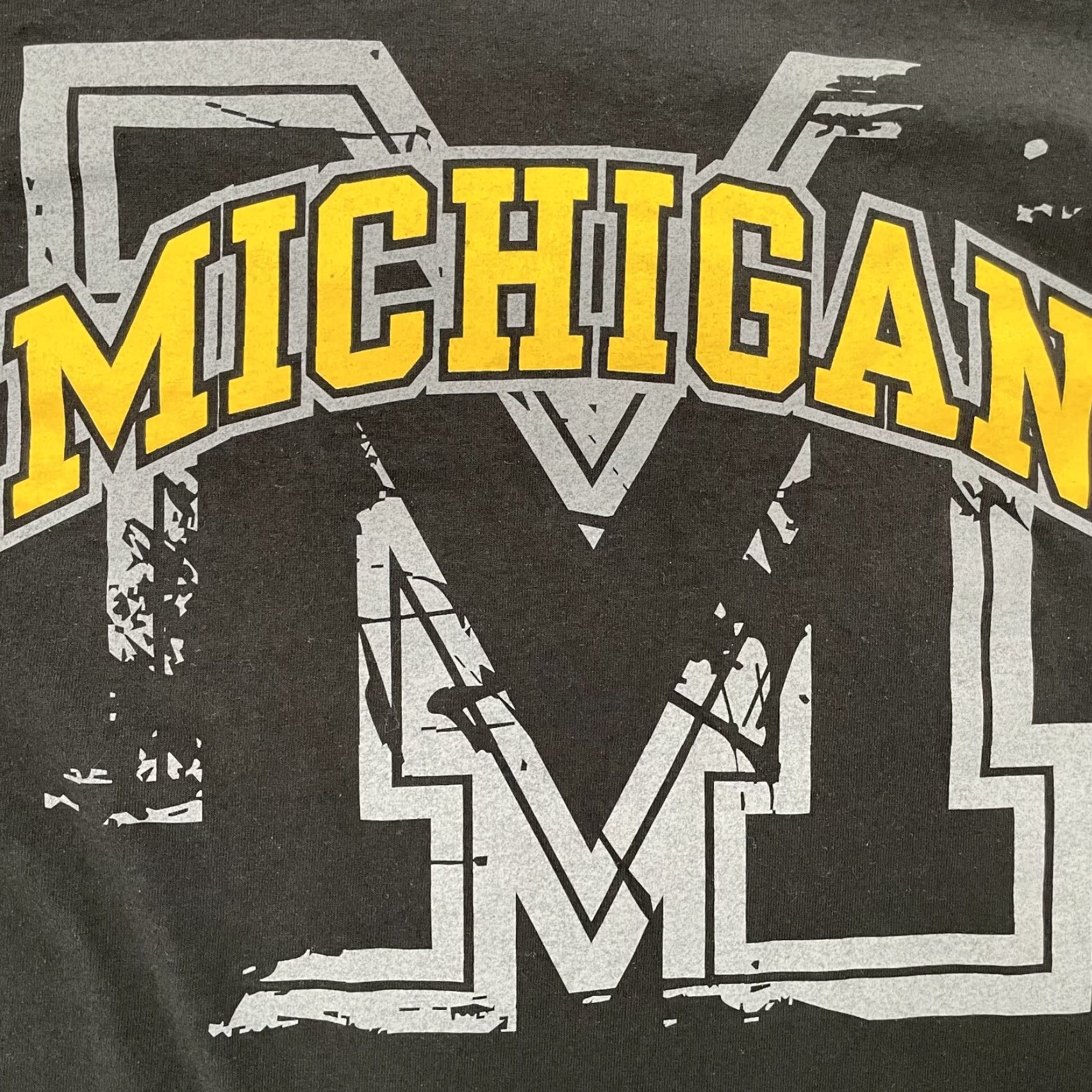 Jansport VINTAGE JanSport Michigan Wolverines Shirt Adult Large Black Crew Neck Short Sleeve College Mens Size US L / EU 52-54 / 3 - 4 Thumbnail