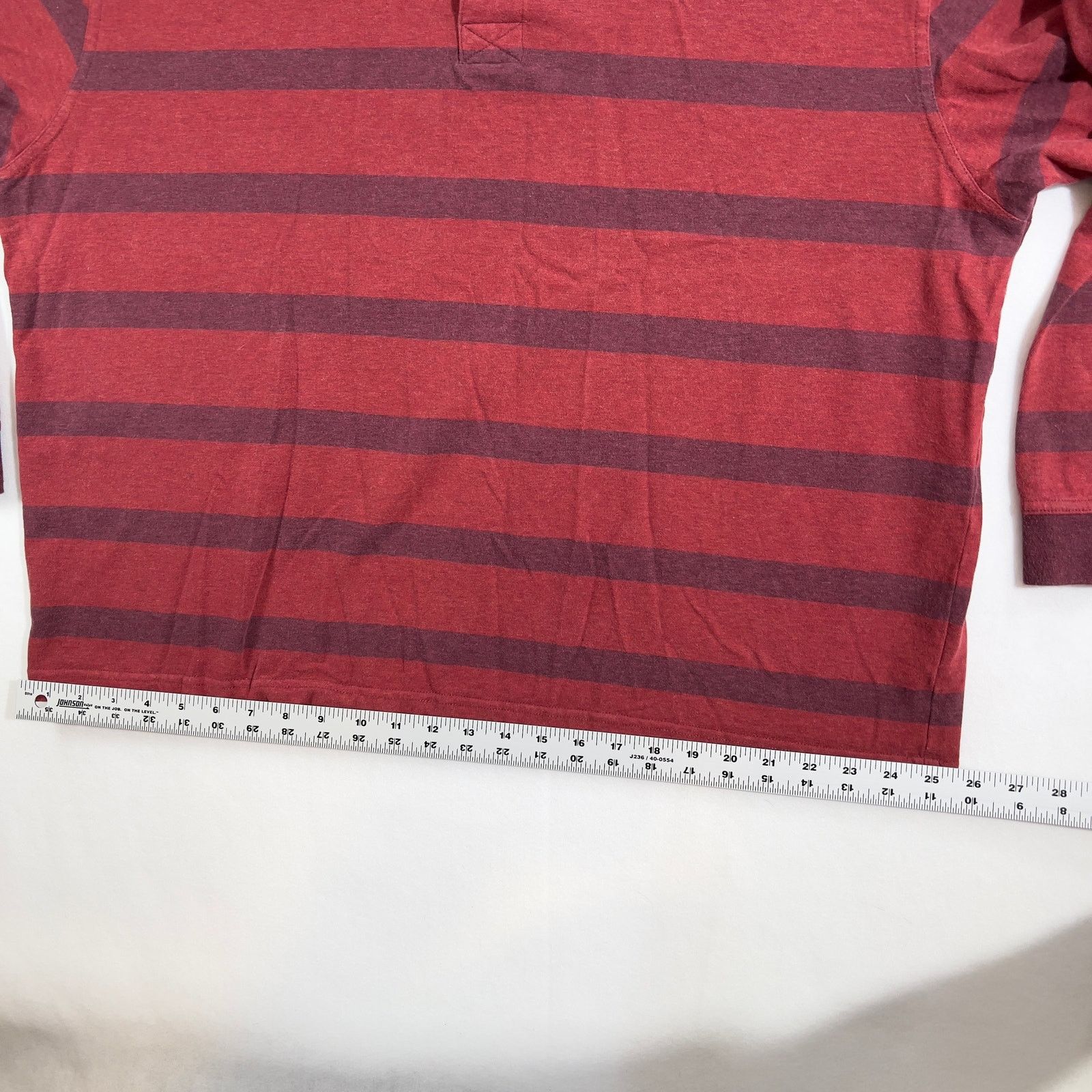 St. Johns Bay Polo St. John's Bay XL Sueded Jersey Striped 2-Button Henley Size US XL / EU 56 / 4 - 7 Thumbnail