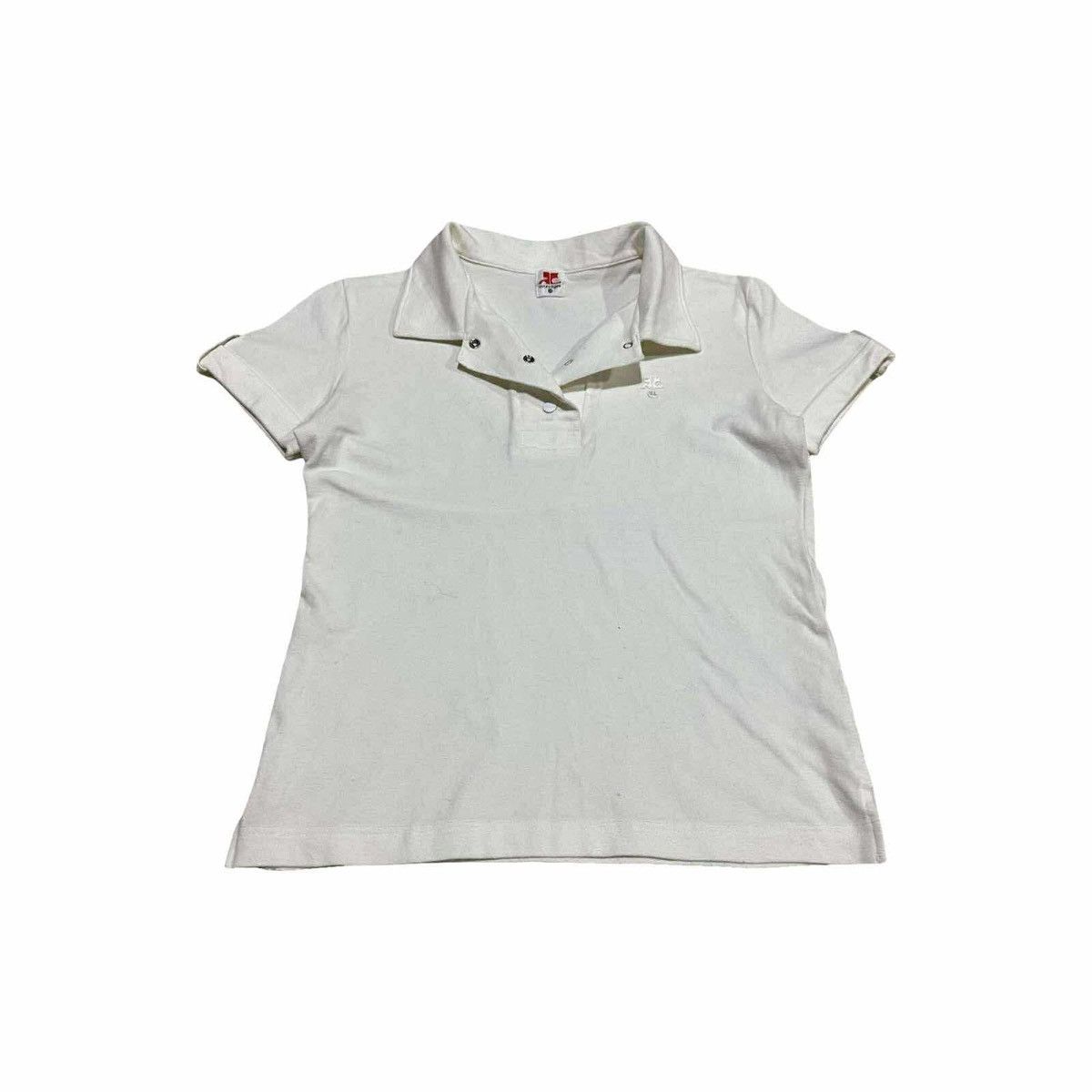 Courreges 🔥Nice Vintage Courreges Polo Shirt Embroidered Logo Size S / US 4 / IT 40 - 1 Thumbnail