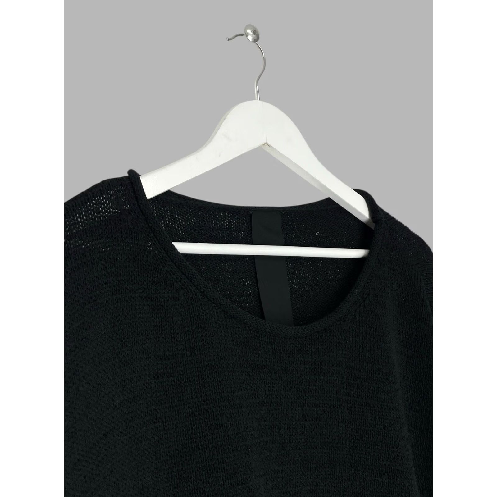 Vintage Rundholz Black Label Woman's Black Oversized Knit Sweater Jumper Size S Size 28" / US 6 / IT 42 - 3 Thumbnail