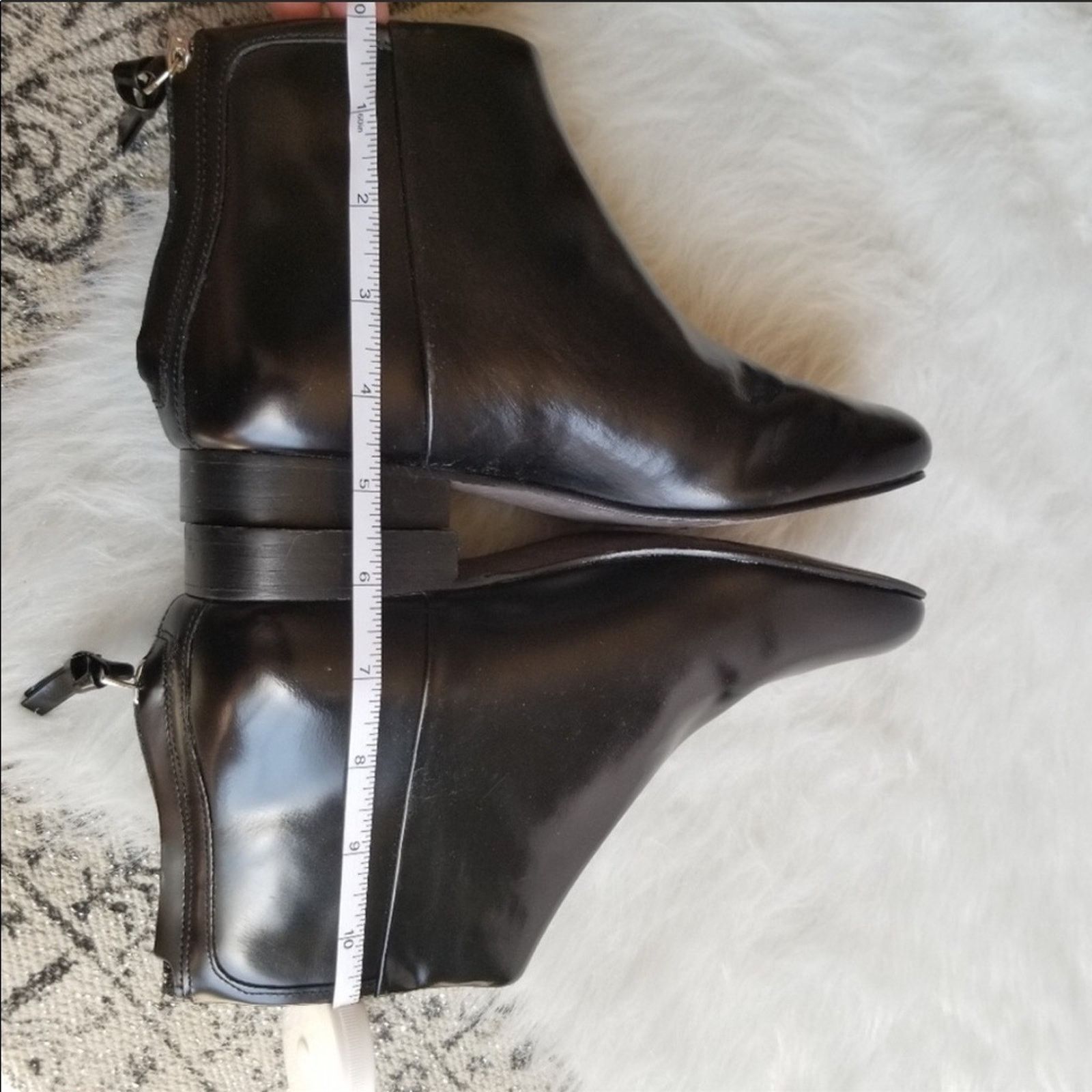 Theory THEORY Black Miriam Patent Leather Ankle Boot Booties 7.5 Size US 7.5 / EU 40-41 - 4 Thumbnail