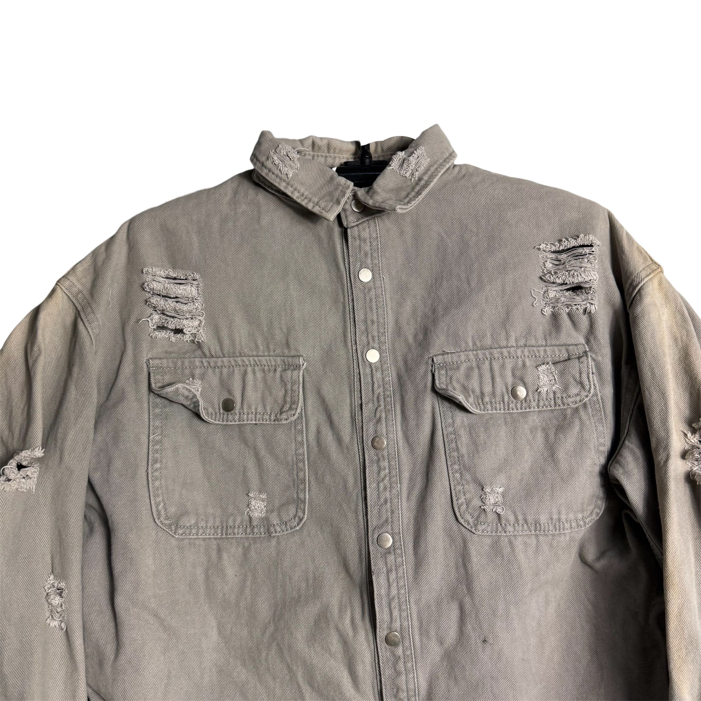 Japanese Brand 🔥RARE🔥Vintage Modern Romantic Distress Style Denim Jacket Size US L / EU 52-54 / 3 - 4 Thumbnail