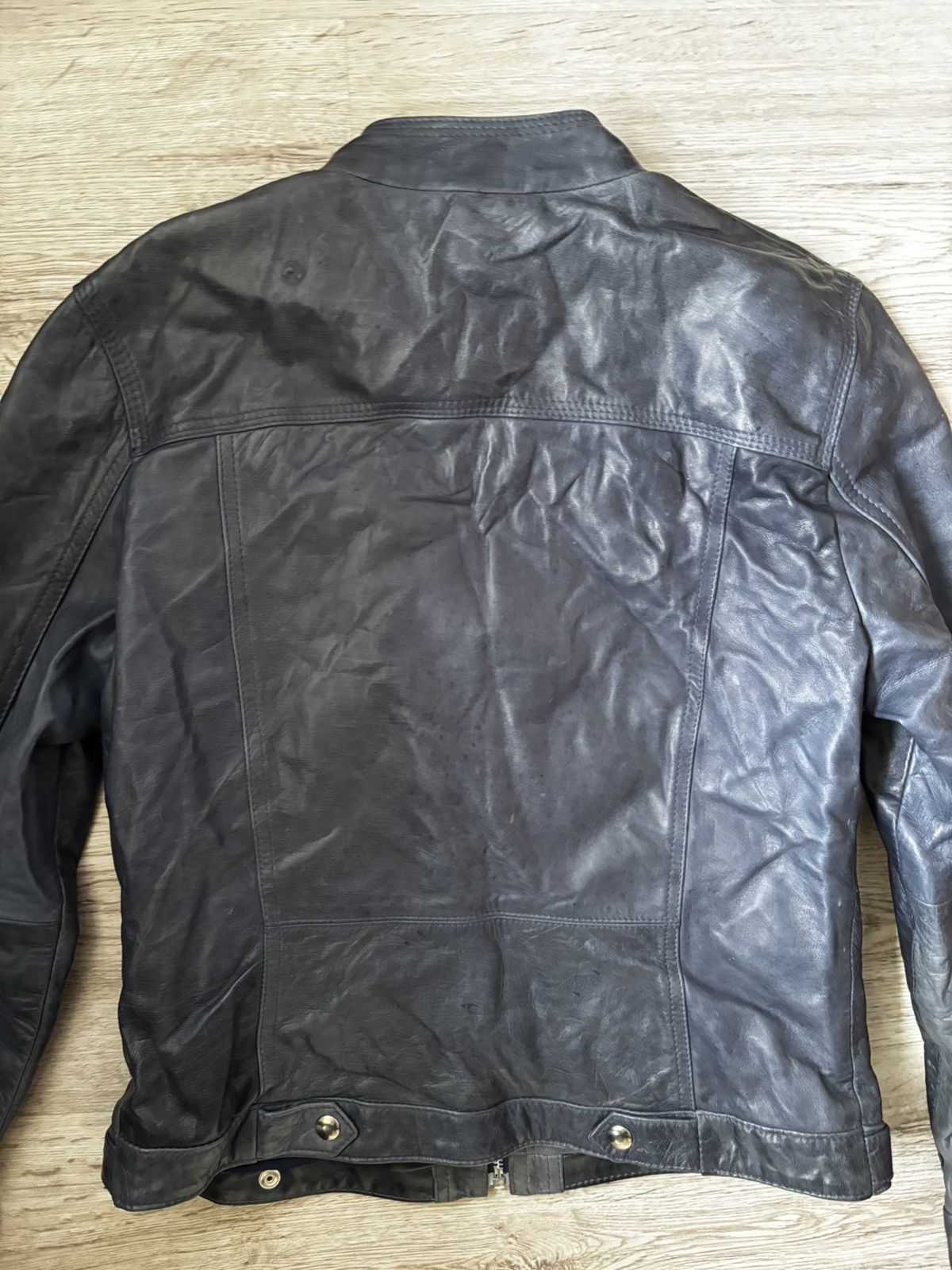 Other Renzo Costa Dark Blue Leather Jacket M – Peru Made Size M / US 6-8 / IT 42-44 - 14 Thumbnail