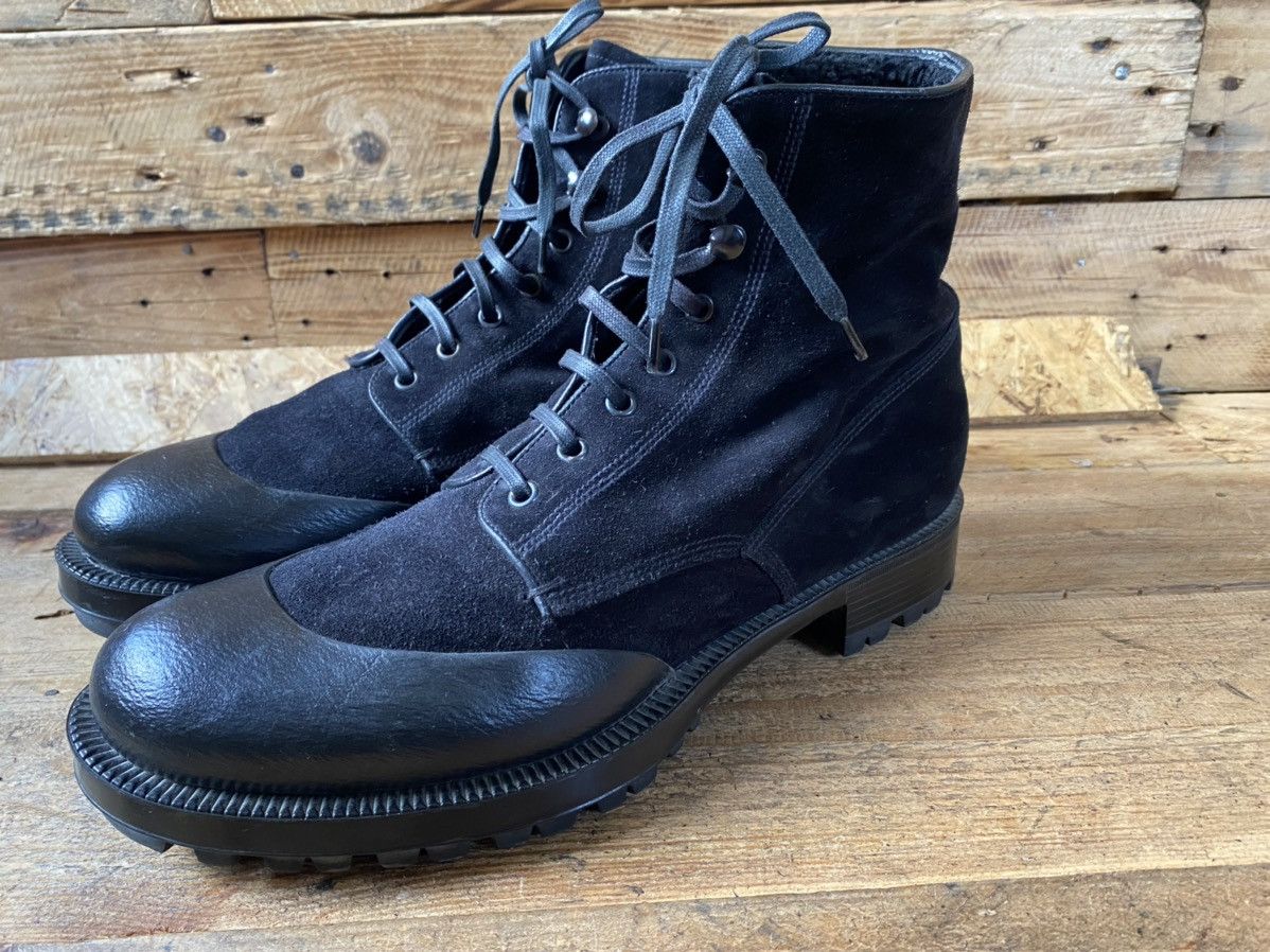 Prada Prada Fw12 rubber toe black chunky leather sneaker szuk 7.5 Size US 8.5 / EU 41-42 - 1 Thumbnail