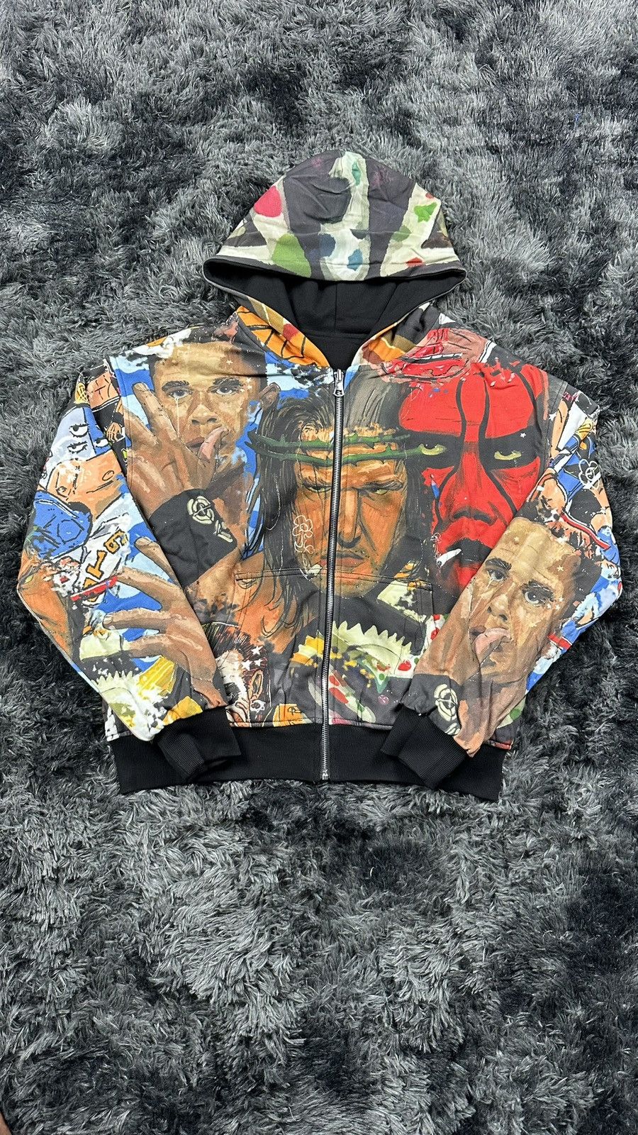 PlusOne x VXMEEE Black Reversible Hoodie