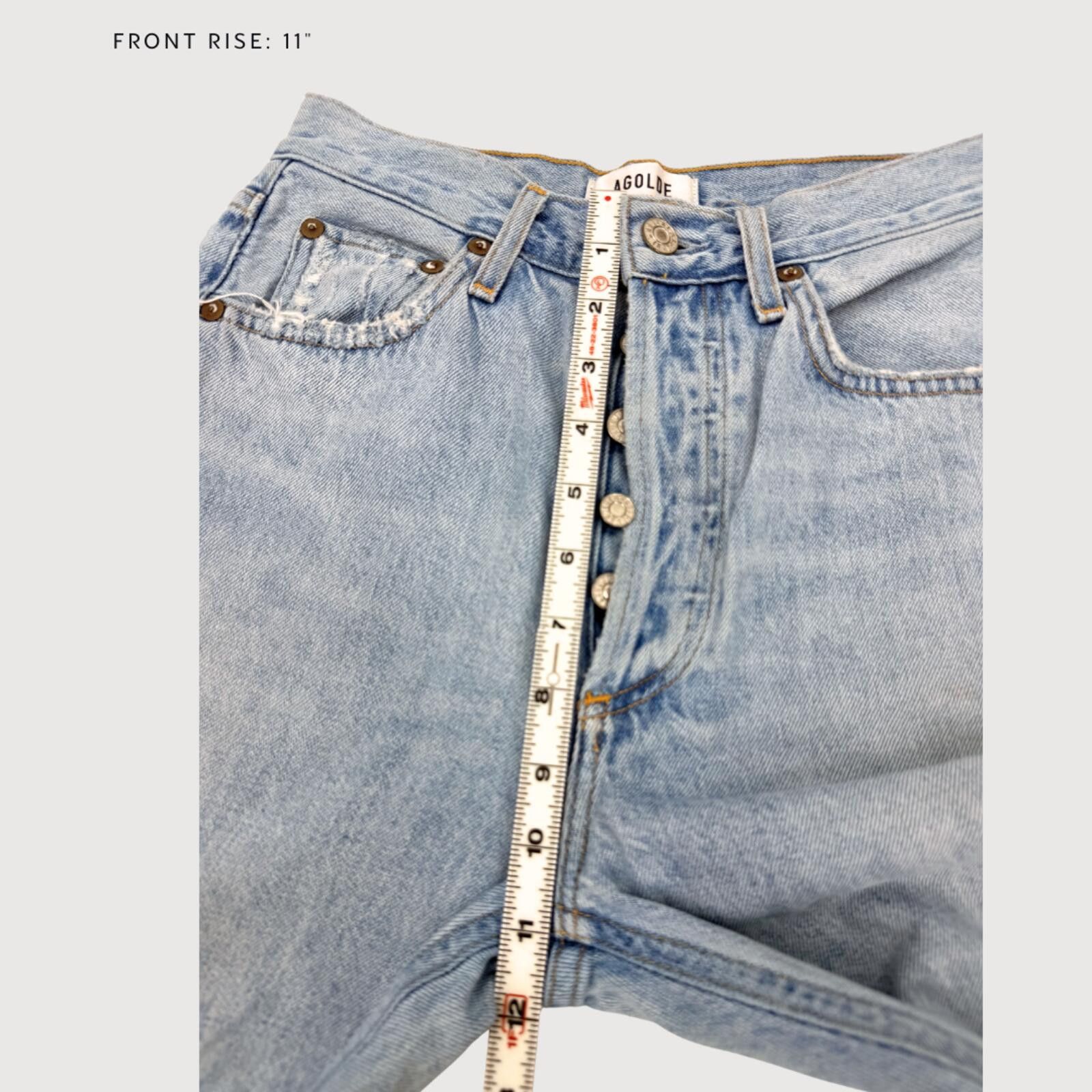 Agolde AGOLDE Riley Cropped Straight Jeans Light Wash 24 Size 24" / US 00 / IT 34 - 6 Thumbnail