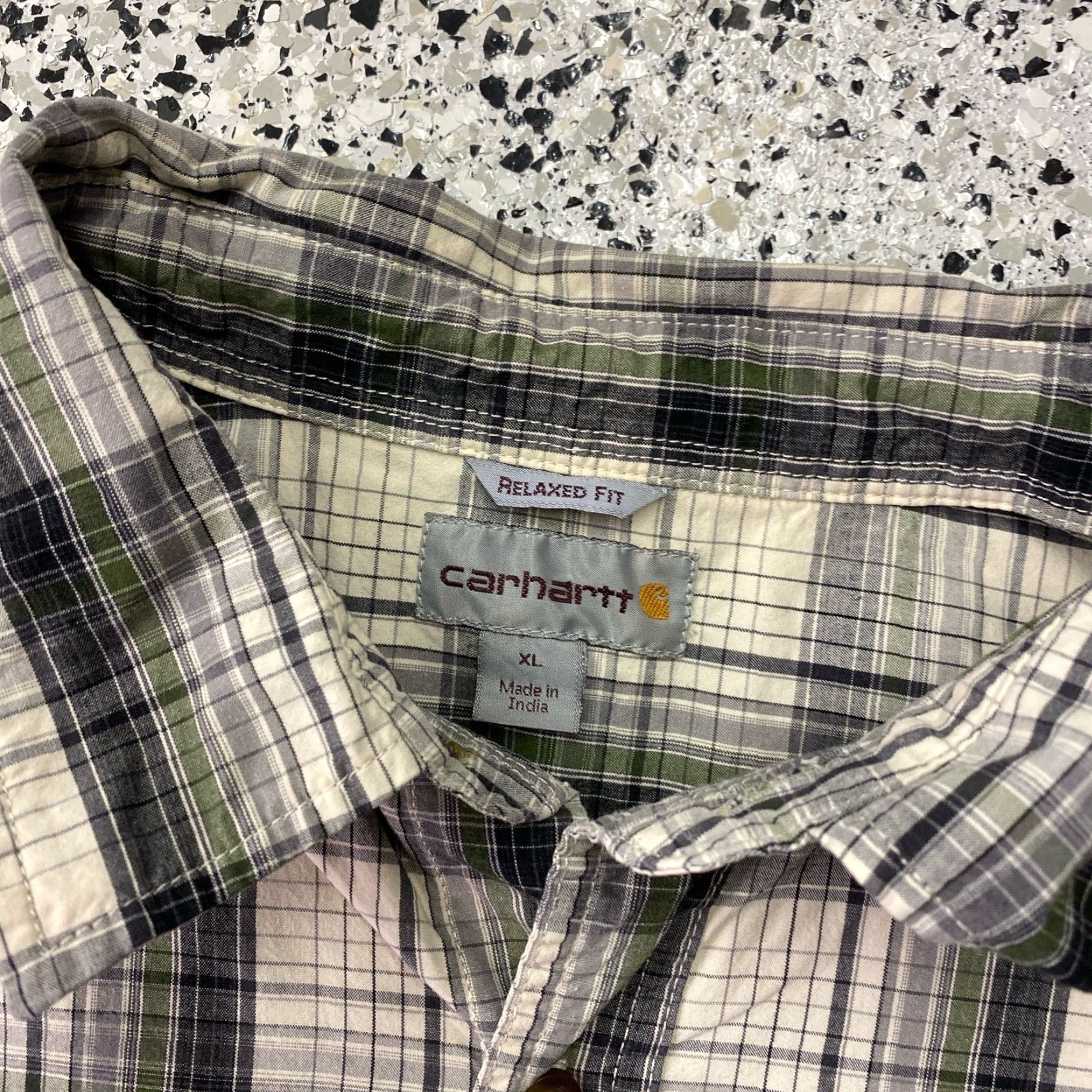 Carhartt VINTAGE Carhartt Shirt Mens XL Relaxed Fit Short Sleeve Plaid Button Up Size US XL / EU 56 / 4 - 2 Thumbnail