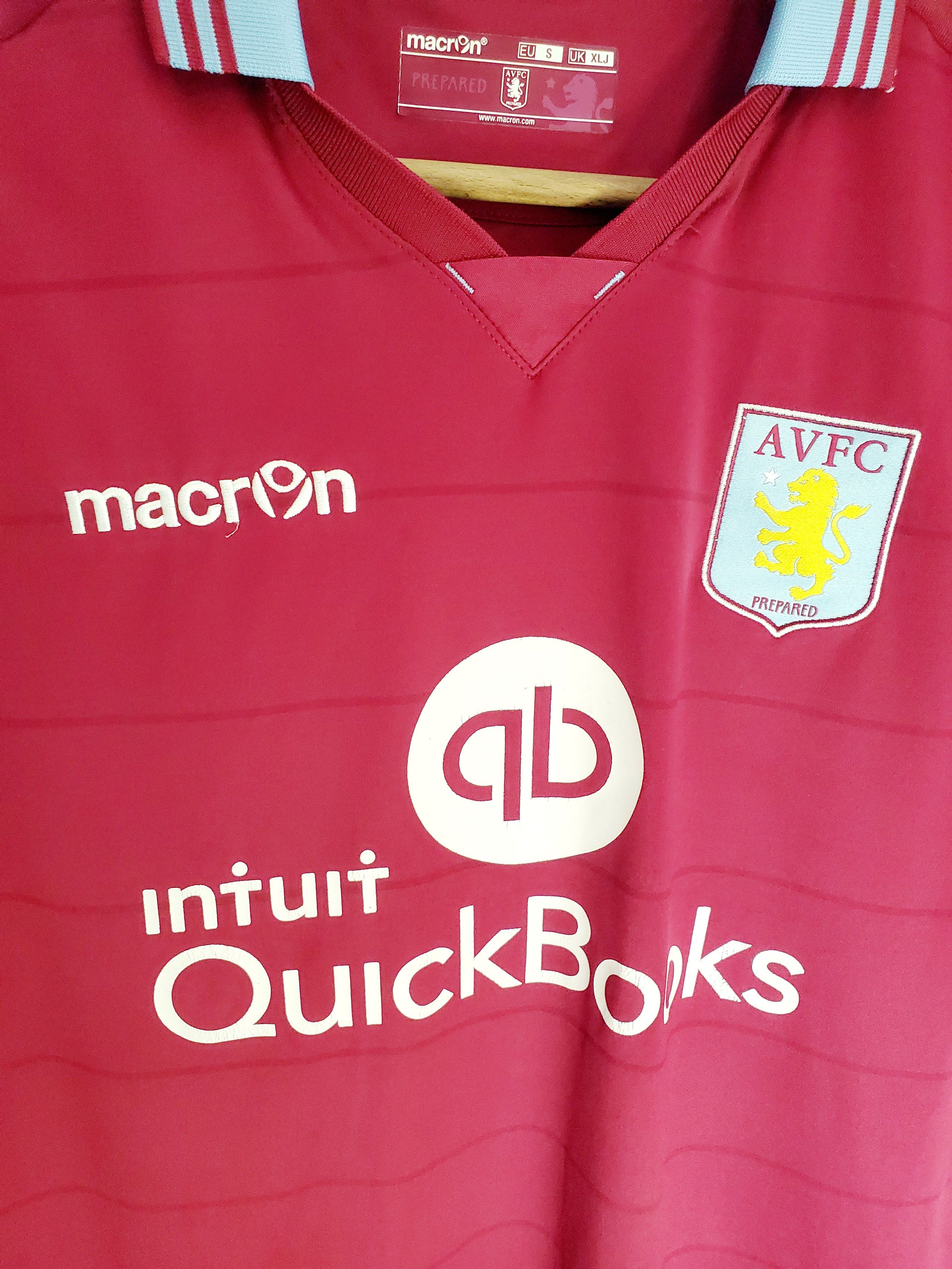 Macron ASTON VILLA 2015/2016 HOME FOOTBALL SOCCER JERSE S perfect Size US S / EU 44-46 / 1 - 2 Thumbnail