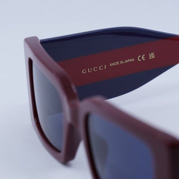 Gucci 🕶️ New Gucci GG1860S 003 Sunglasses - Burgundy/Blue/Red Size ONE SIZE - 7 Thumbnail