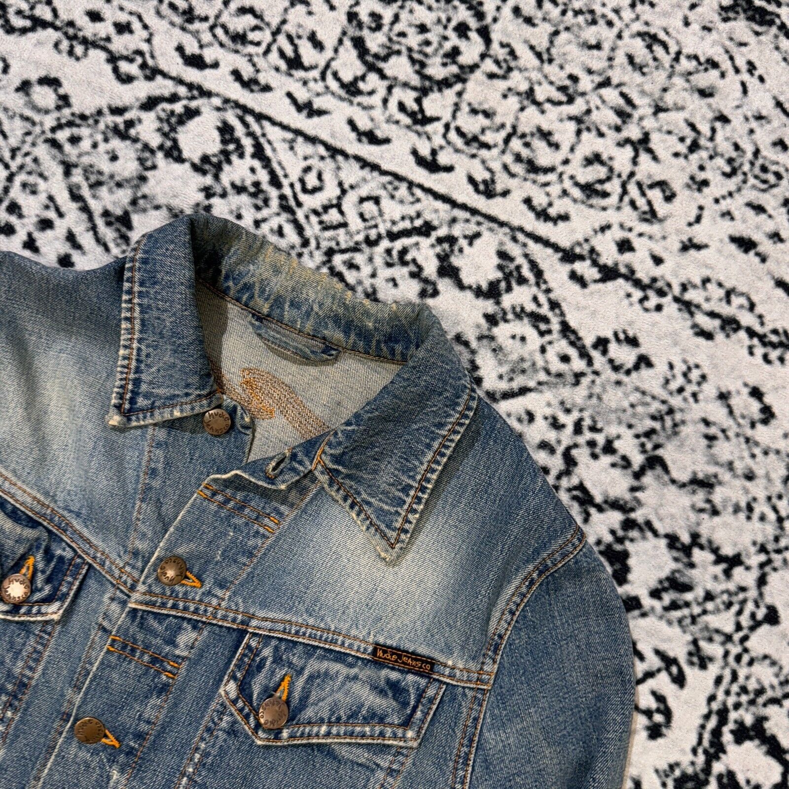 Nudie Jeans × Vintage Vintage Nudie Jeans Blue Cotton Denim Trucker Jacket Size S Size US S / EU 44-46 / 1 - 10 Thumbnail