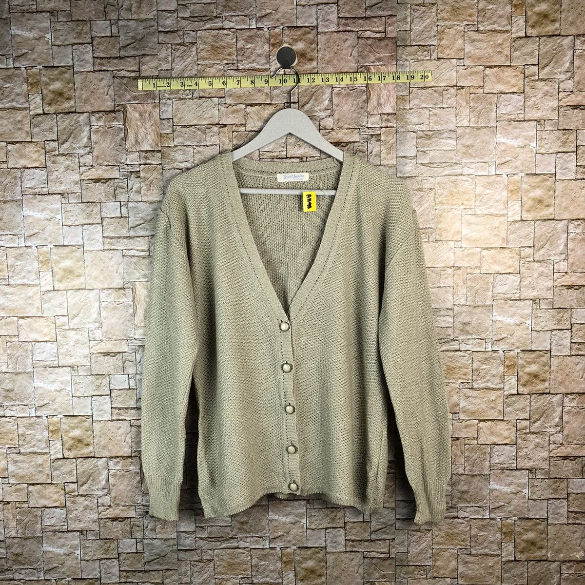 Japanese Brand Inputt Superfee Cream Cardigan Knitwear #A1198 Size US M / EU 48-50 / 2 - 1 Thumbnail