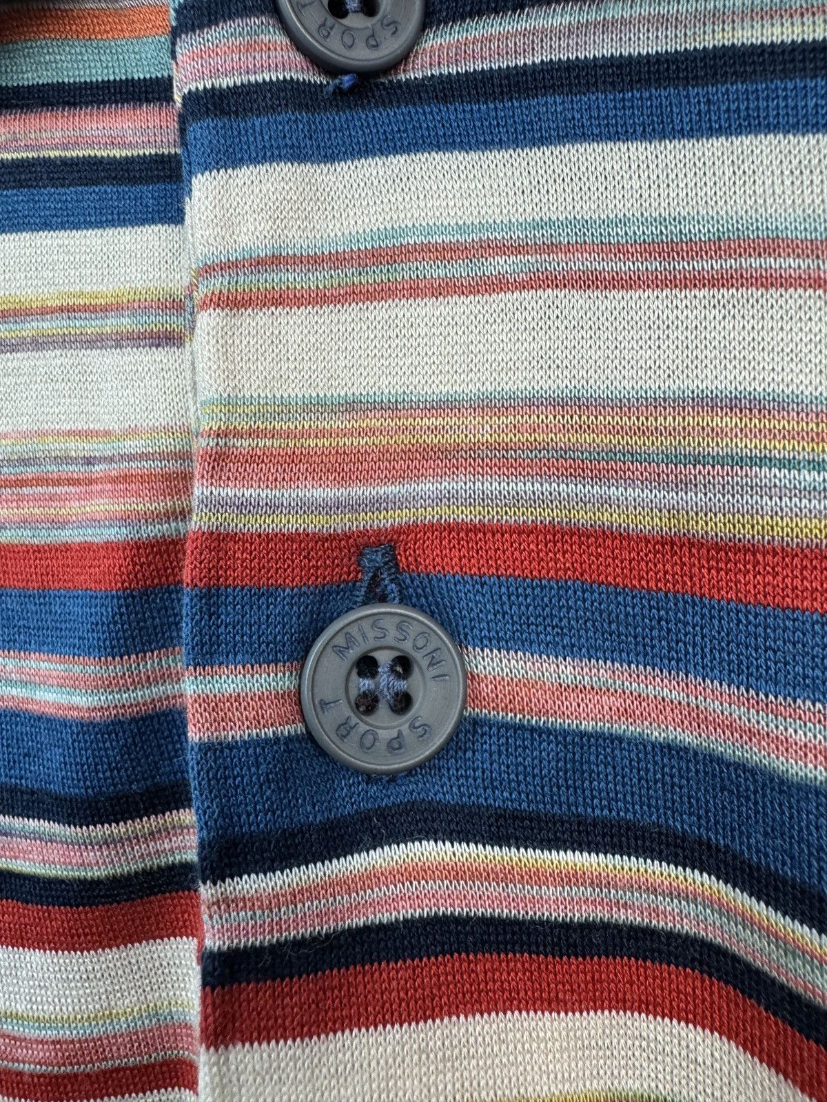 Missoni 90s Missoni Sport Italian Striped Multicolour Polo Tee Size US M / EU 48-50 / 2 - 4 Thumbnail