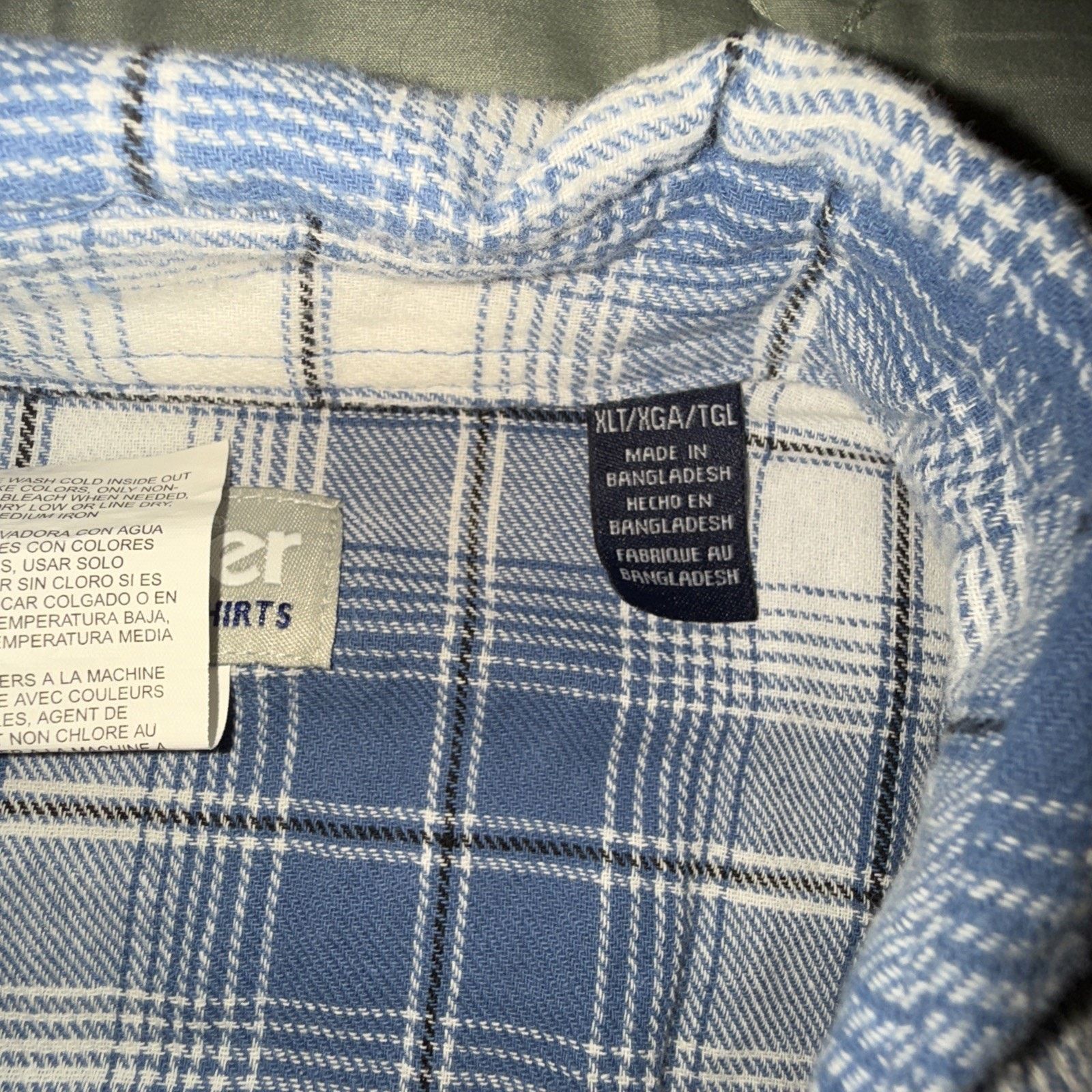 Wrangler Wrangler Wrancher Shirt M Pearl Snap Blue Plaid Sz XLT Rodeo Size US XL / EU 56 / 4 - 9 Thumbnail