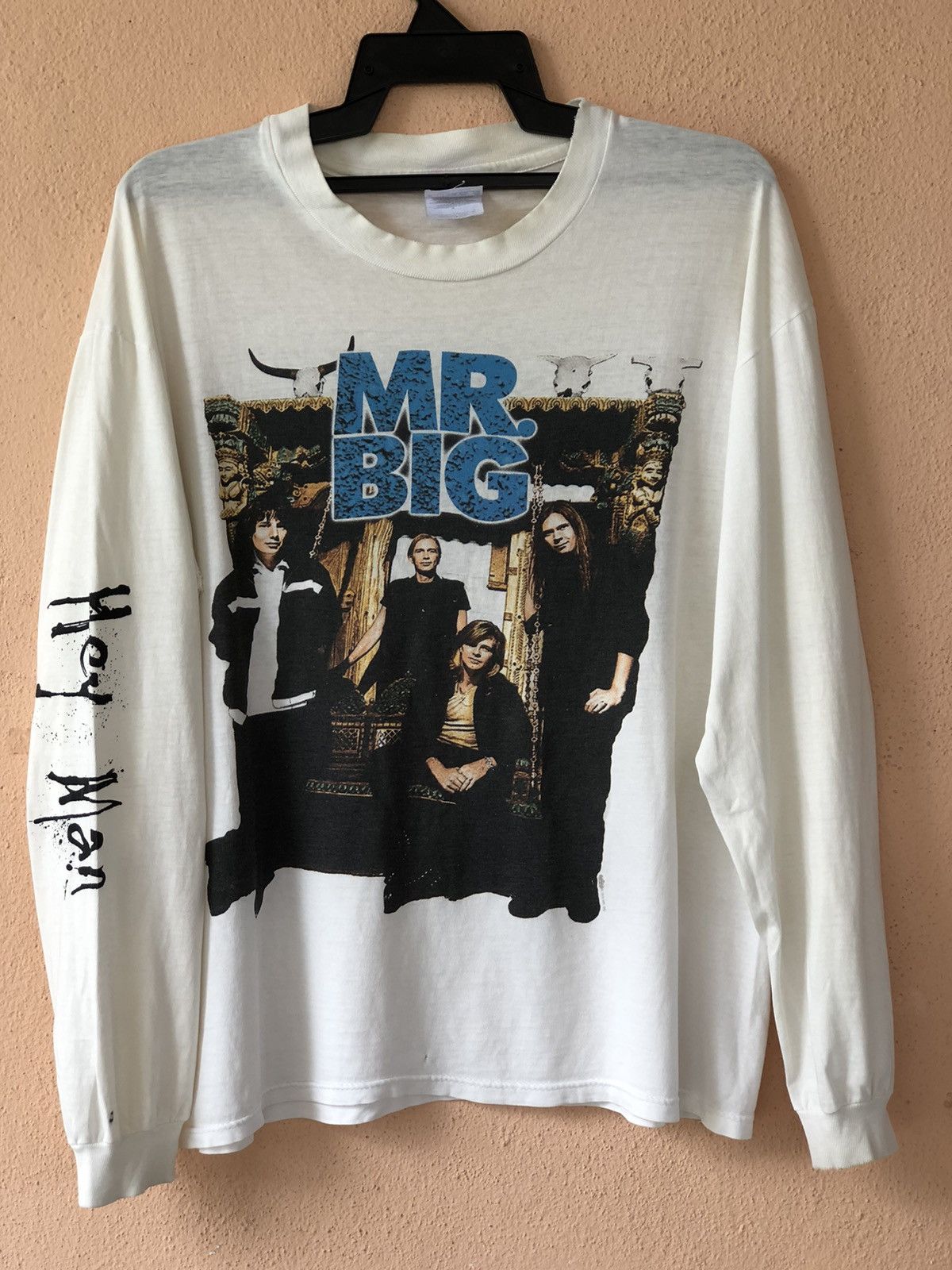 Band Tees × Vintage Vintage 90s MR BIG Thrashed Band Tee Size US L / EU 52-54 / 3 - 1 Thumbnail