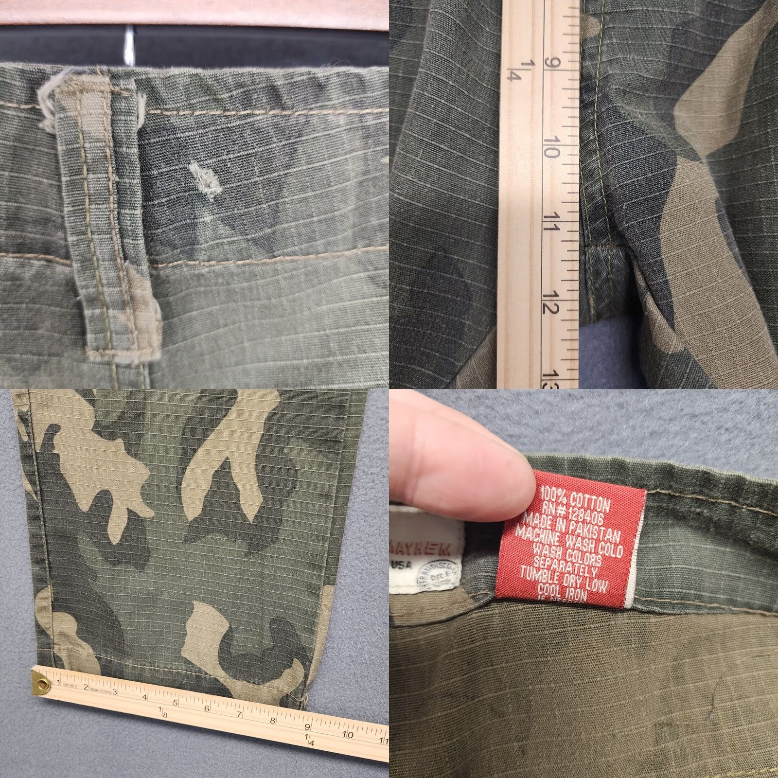 Y/Project VINTAGE Project Mayhem Cargo Pants Men 34x29 Camo Ripstop Tagged 34x30 Hunting Tiny Flaw Size US 34 / EU 50 - 8 Thumbnail