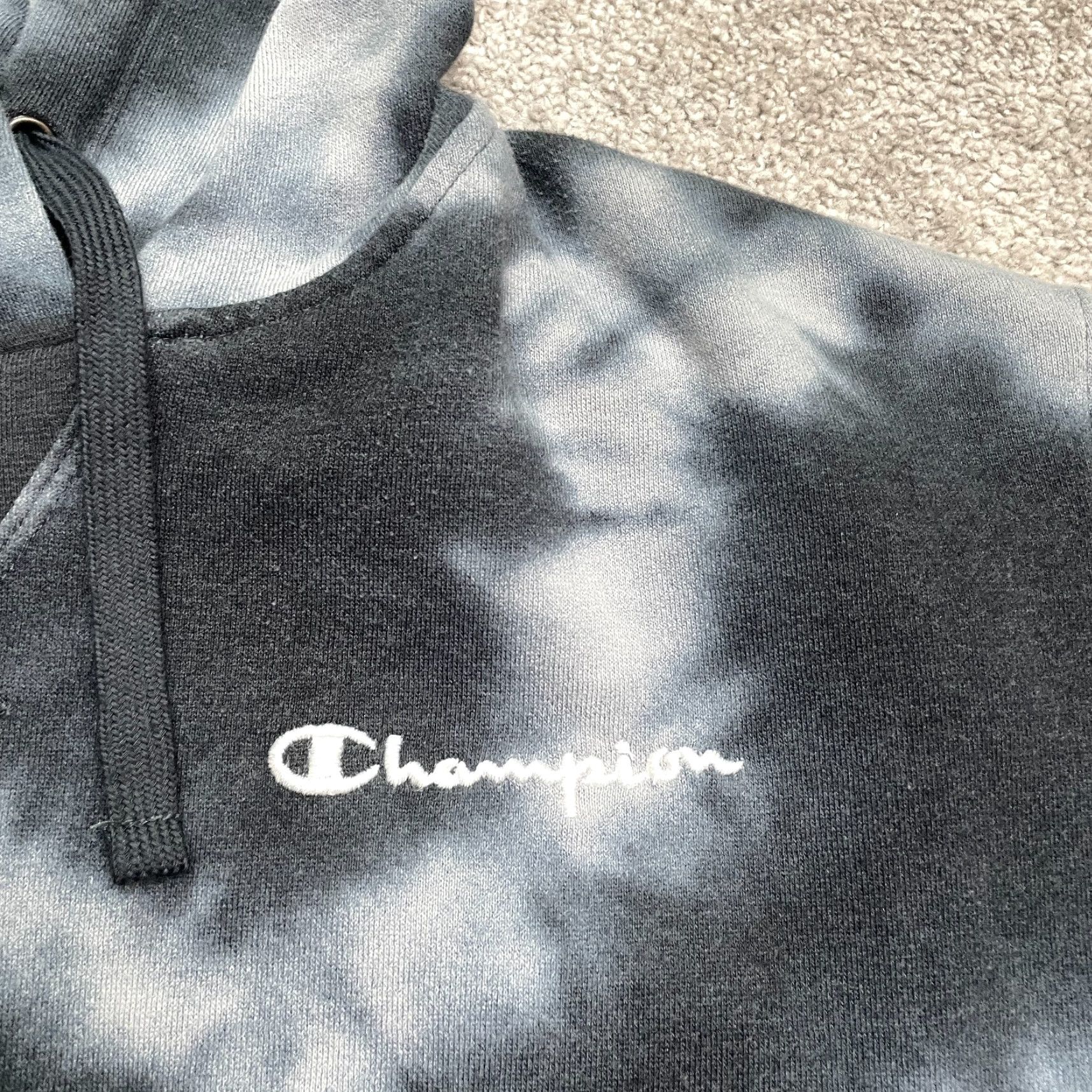Champion Champion Hoodie Tie-Dye Womens L Blue Pullover Sweatshirt Casual Fleece Size L / US 10 / IT 46 - 4 Thumbnail