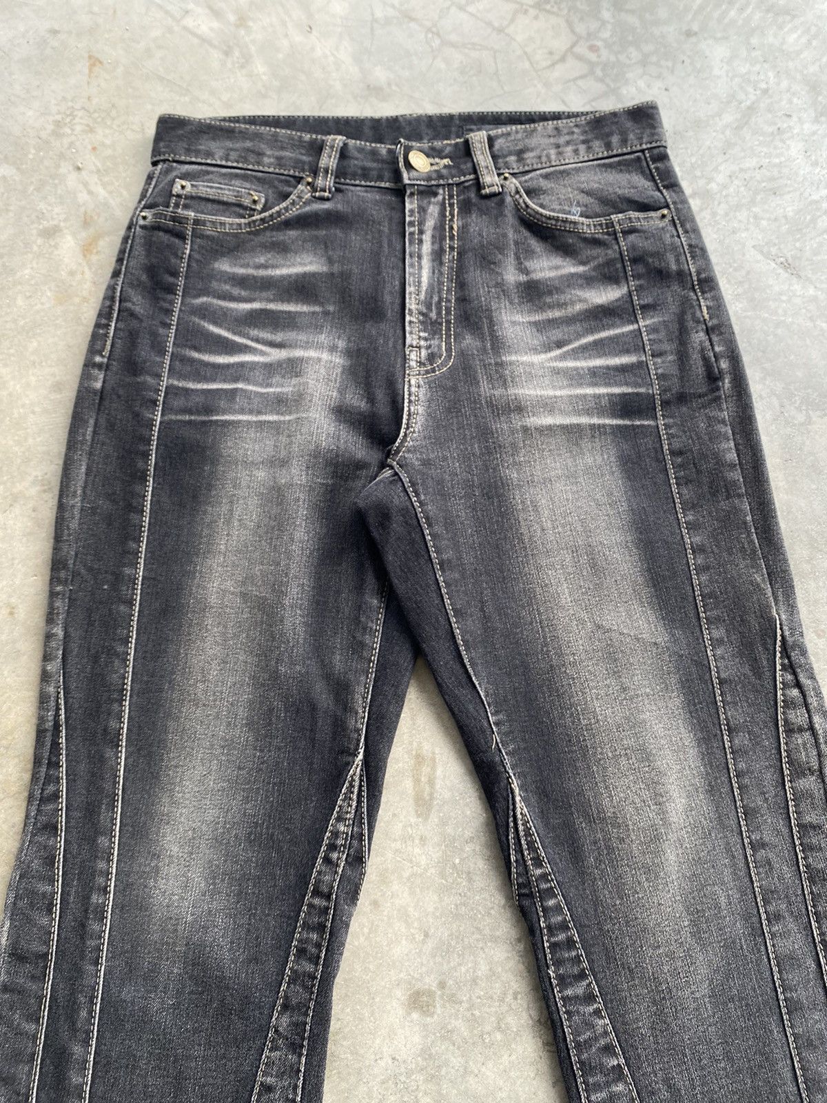 Hysteric Glamour × Japanese Brand Flare Jeans Japanese Blue Jam Grunge Denim Size US 27 - 8 Thumbnail