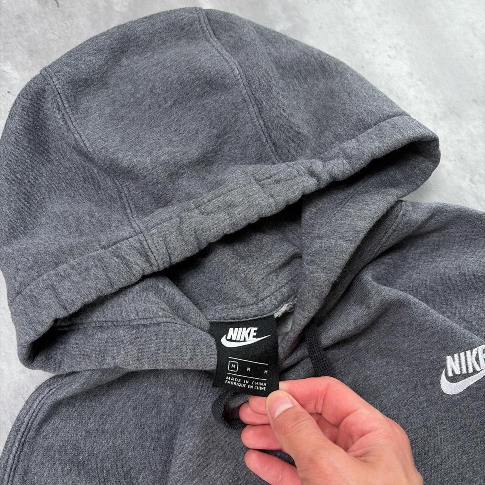 Nike Y2K Grey Nike Boxy Distressed Skater Hoodie Size US M / EU 48-50 / 2 - 6 Thumbnail