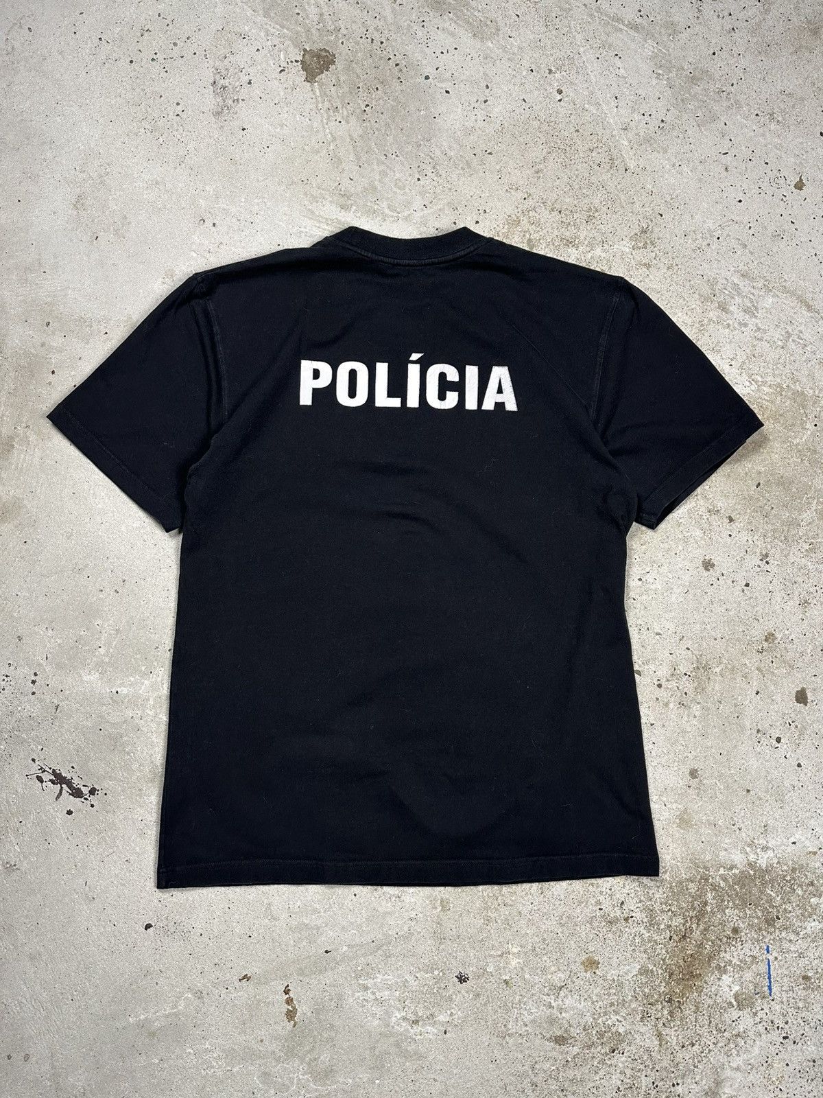 Vintage Vintage Y2K Policia Polizei Police Black T Shirt Vete Size US L / EU 52-54 / 3 - 1 Thumbnail