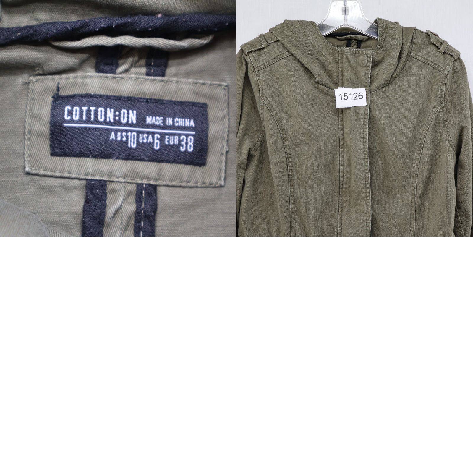 Cotton On Cotton On Field Jacket Women's Size 6 Green Light Weight Utility Military Jacket Size M / US 6-8 / IT 42-44 - 8 Thumbnail