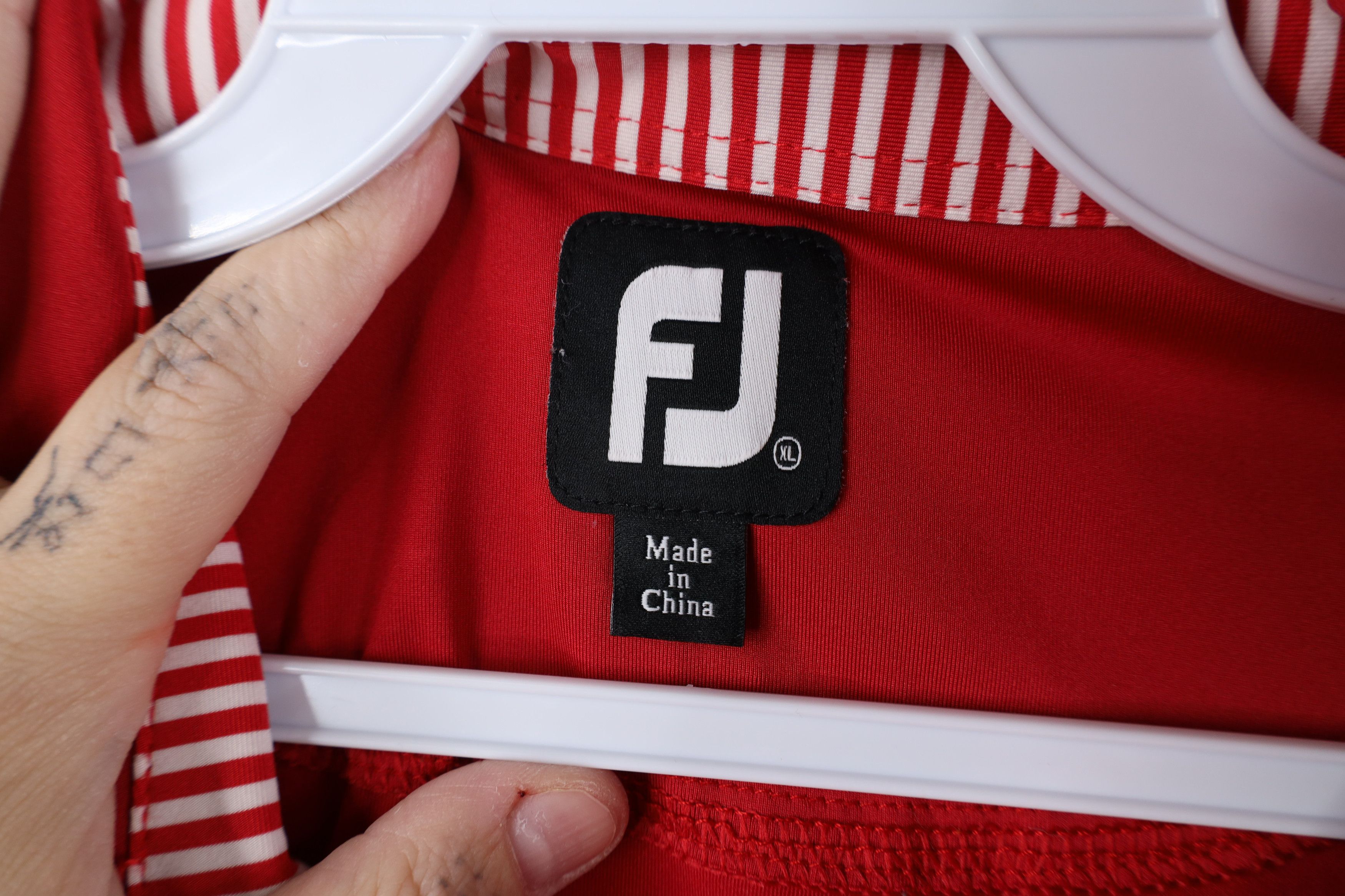 Footjoy FootJoy Stretch Short Sleeve Collared Golf Polo Shirt Red Size US XL / EU 56 / 4 - 6 Thumbnail