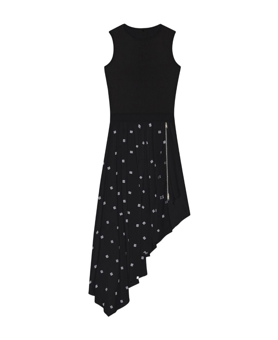 Givenchy o1w1db10325 Sleeveless Dress W Flare Skirt in Black Size XL / US 12-14 / IT 48-50 - 1 Thumbnail