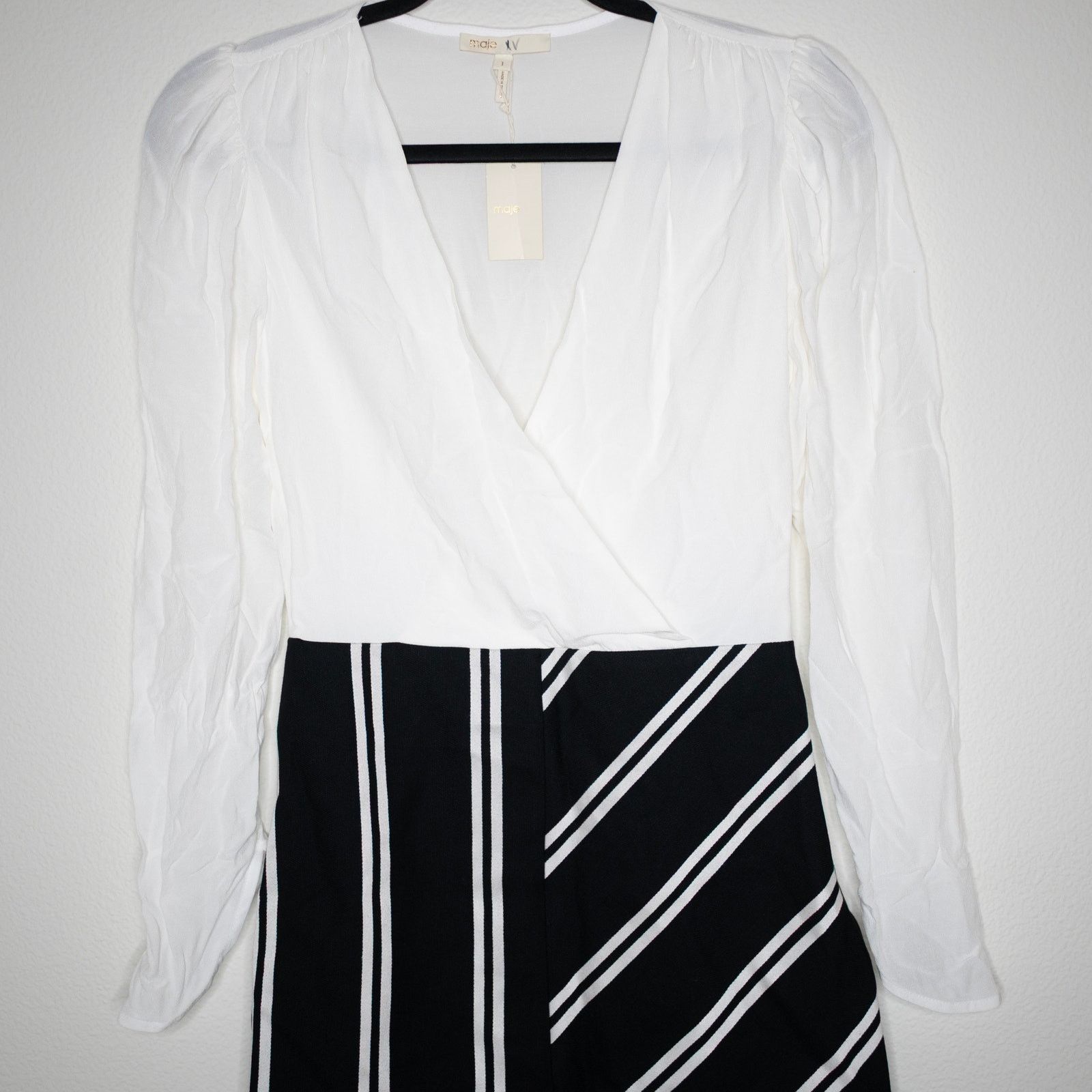 Maje Maje Rolim Blanc Mini Dress Size S / US 4 / IT 40 - 5 Thumbnail